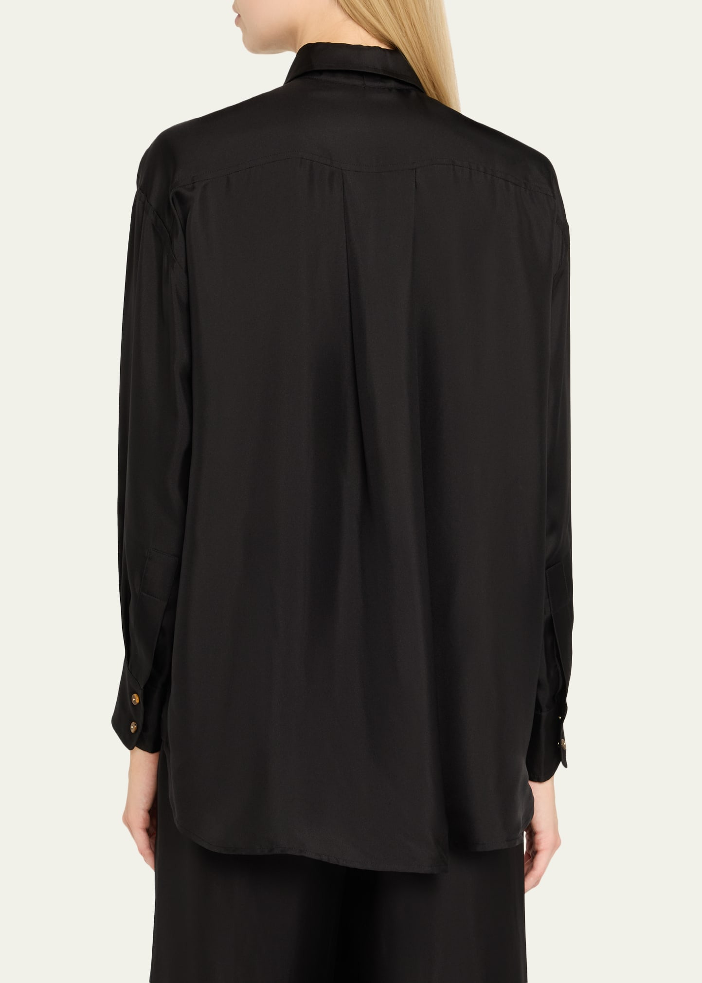 Relaxed Long-Sleeve Tie Shirt - 3