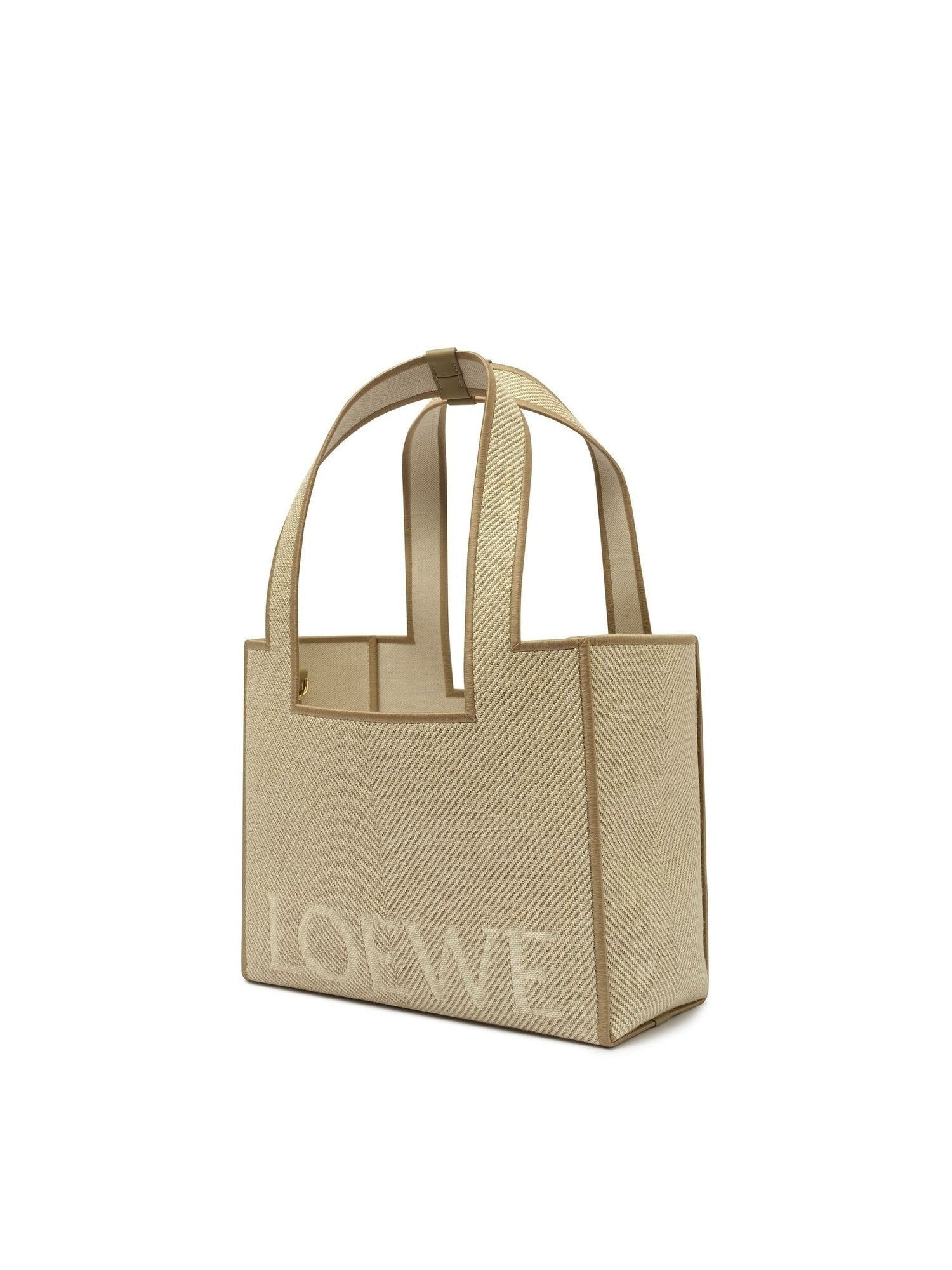 Loewe Font Tote Medium Bag in Ecru - 2