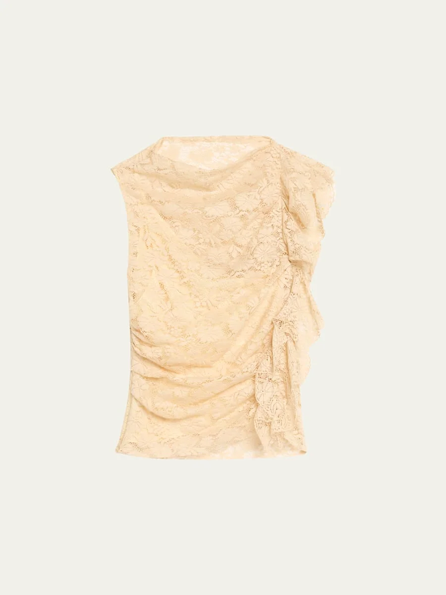Astrid Lace Ruffle Top - 1