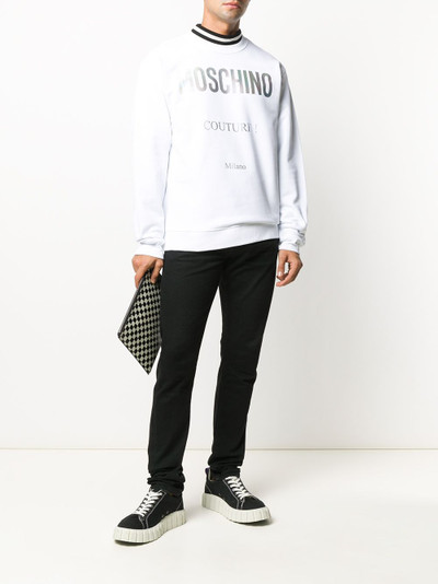 Moschino metallic logo sweatshirt outlook