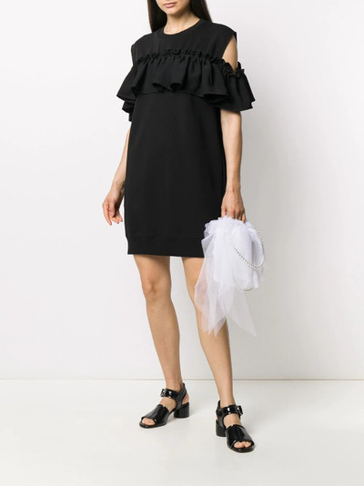 MM6 Maison Margiela cut-out ruffled short dress outlook