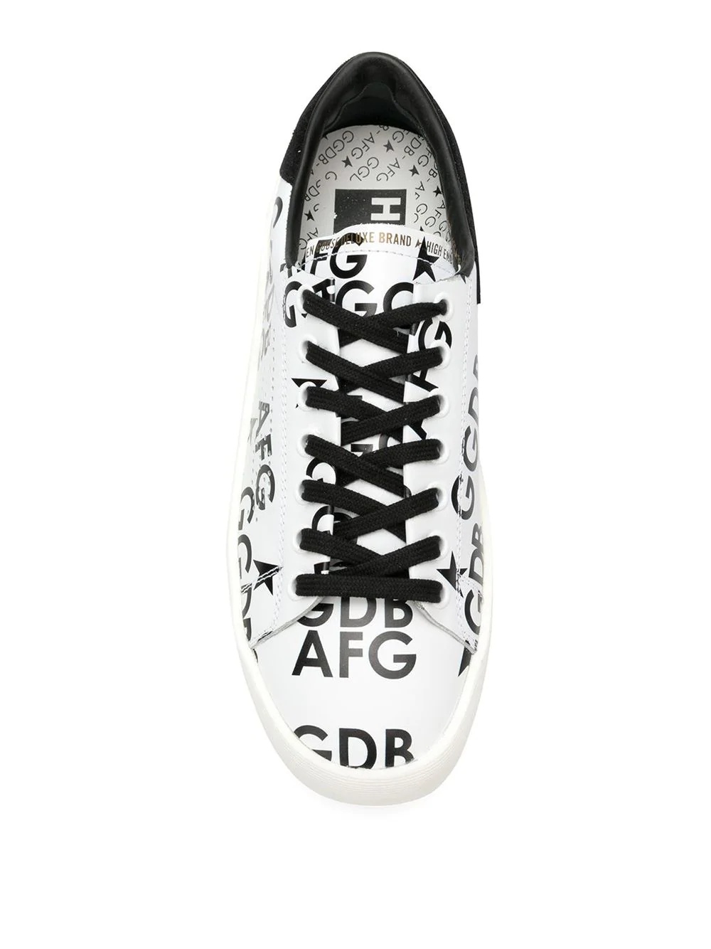 printed logo sneakers - 4