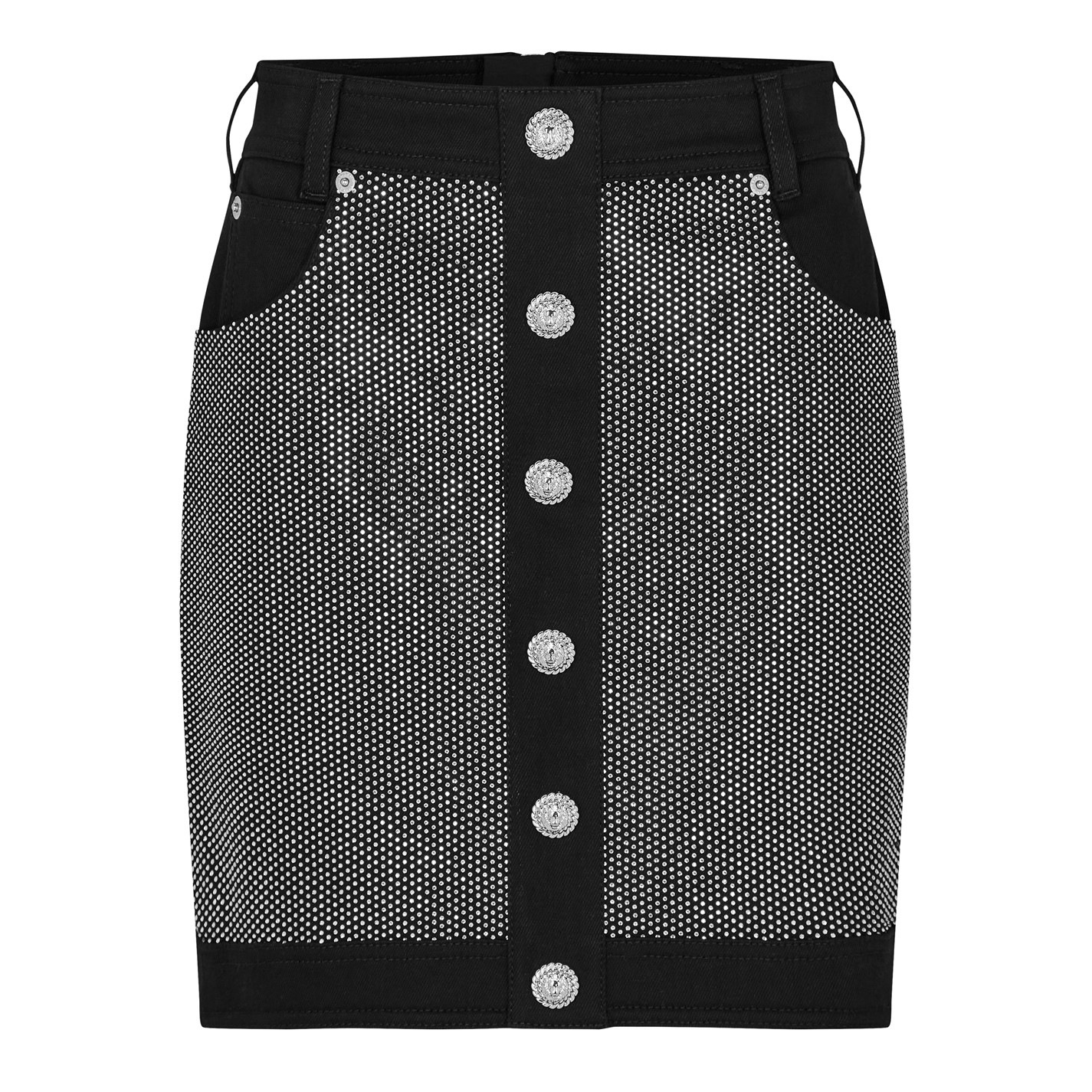 RHINESTONE MINI SKIRT - 1