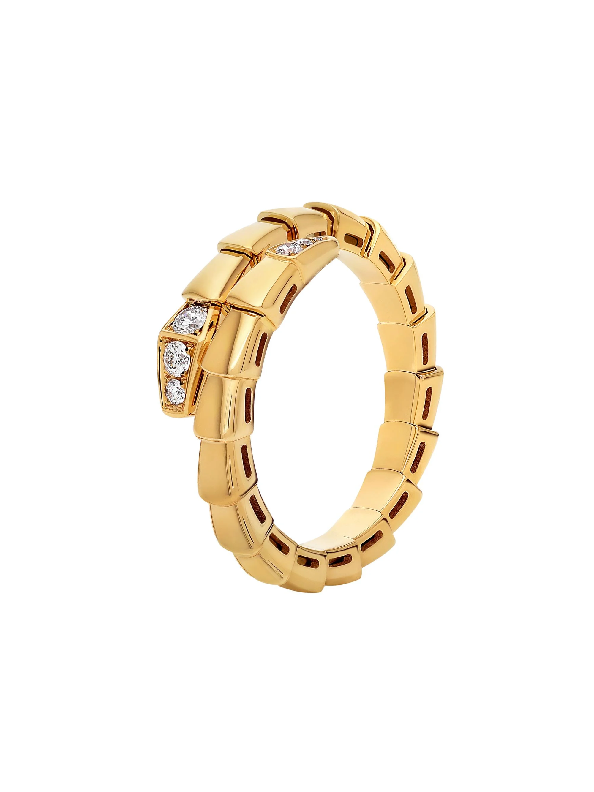 Women's Serpenti 18K Yellow Gold & 0.14 TCW Diamond Ring - Yellow Gold - 1
