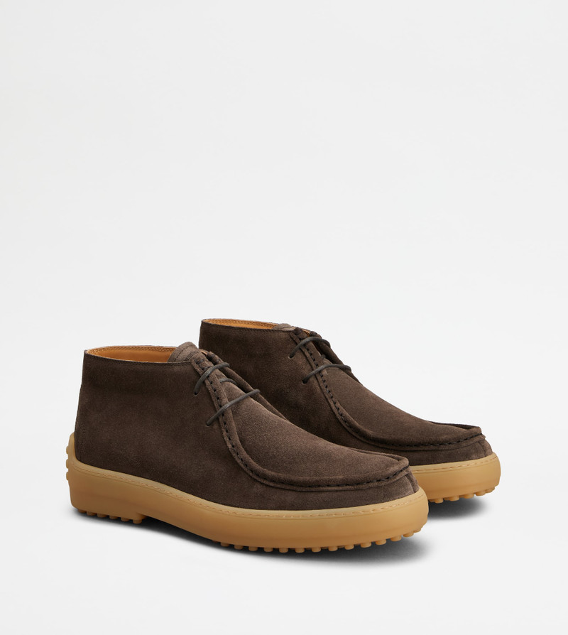 WINTER GOMMINO ANKLE BOOTS IN SUEDE - BROWN 2