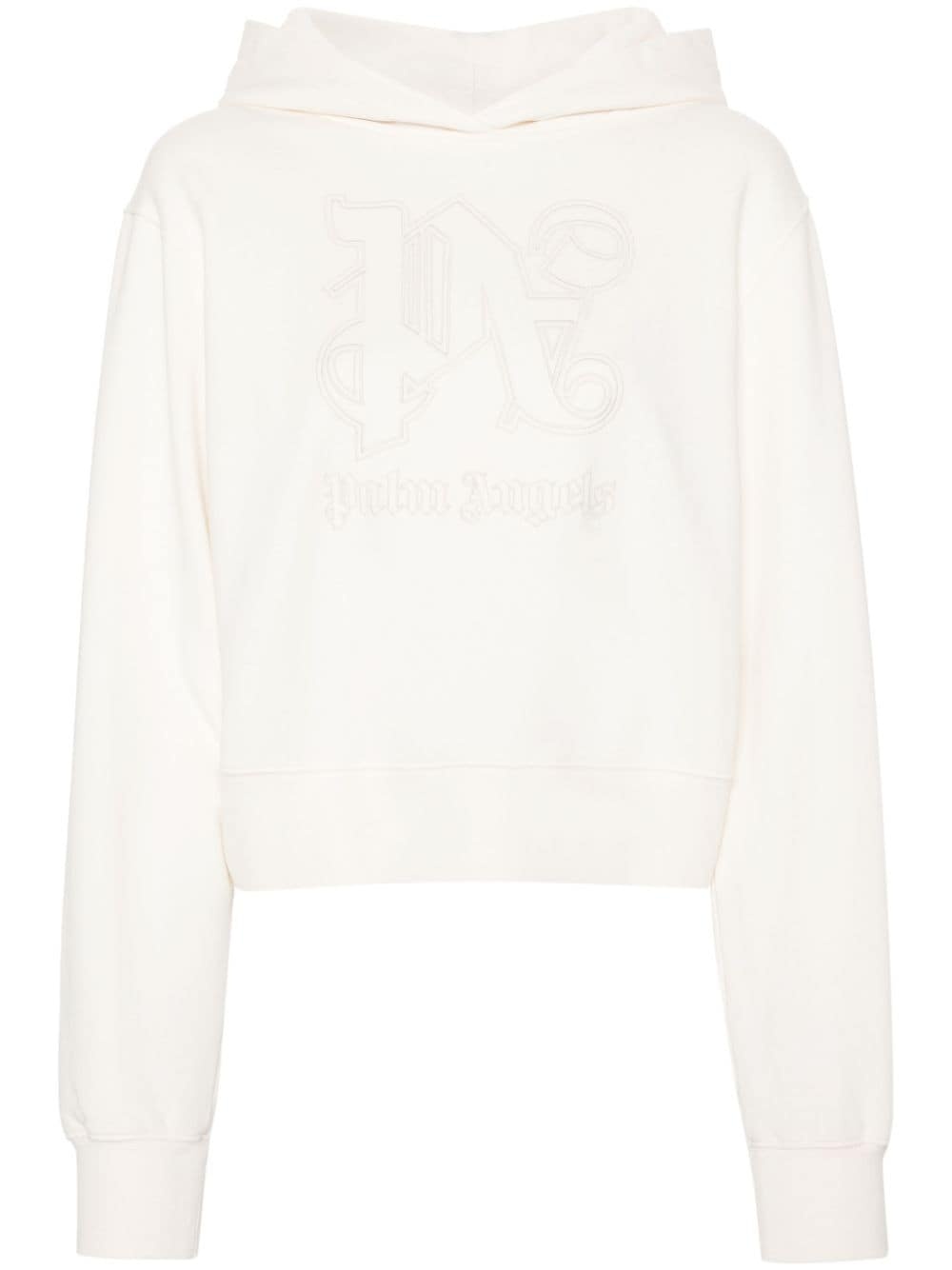 Monogram Statement cotton hoodie - 1