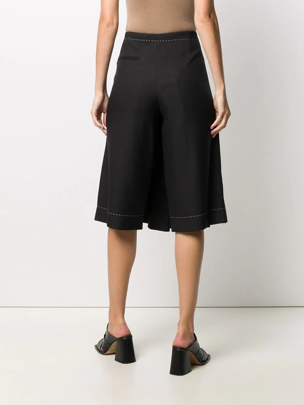 box-pleat high-waist culottes skirt - 4