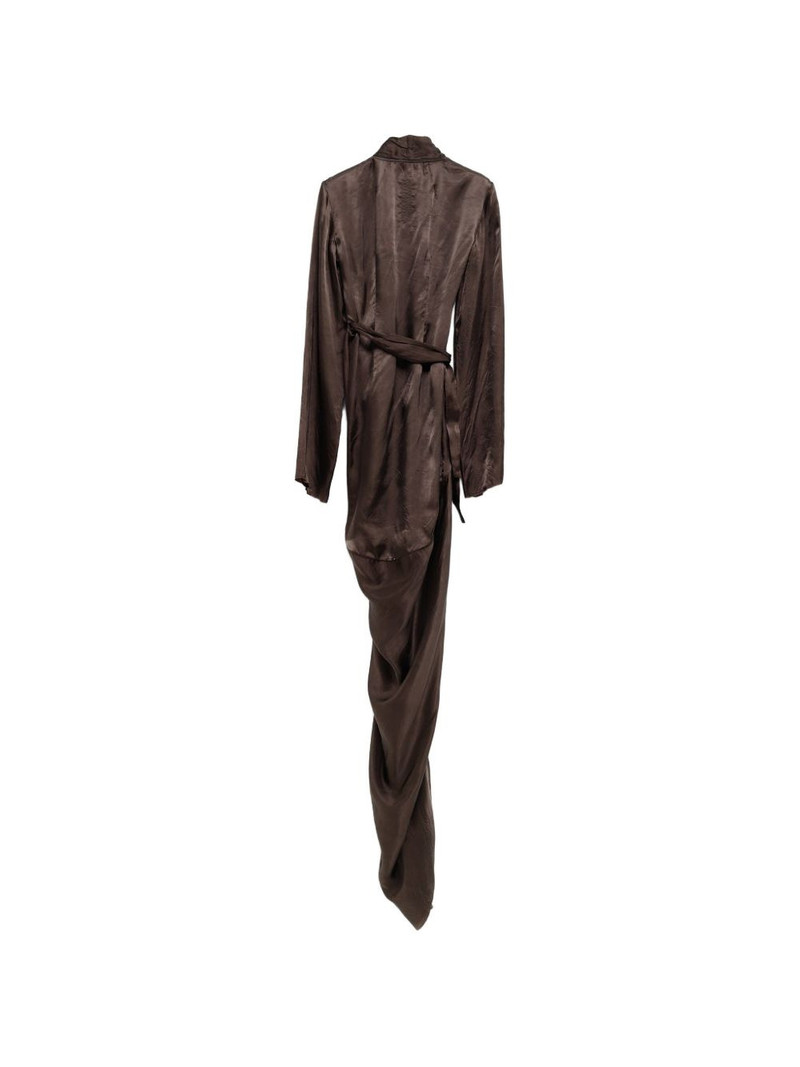Rick Owens self-tie belt asymmetric dress outlook
