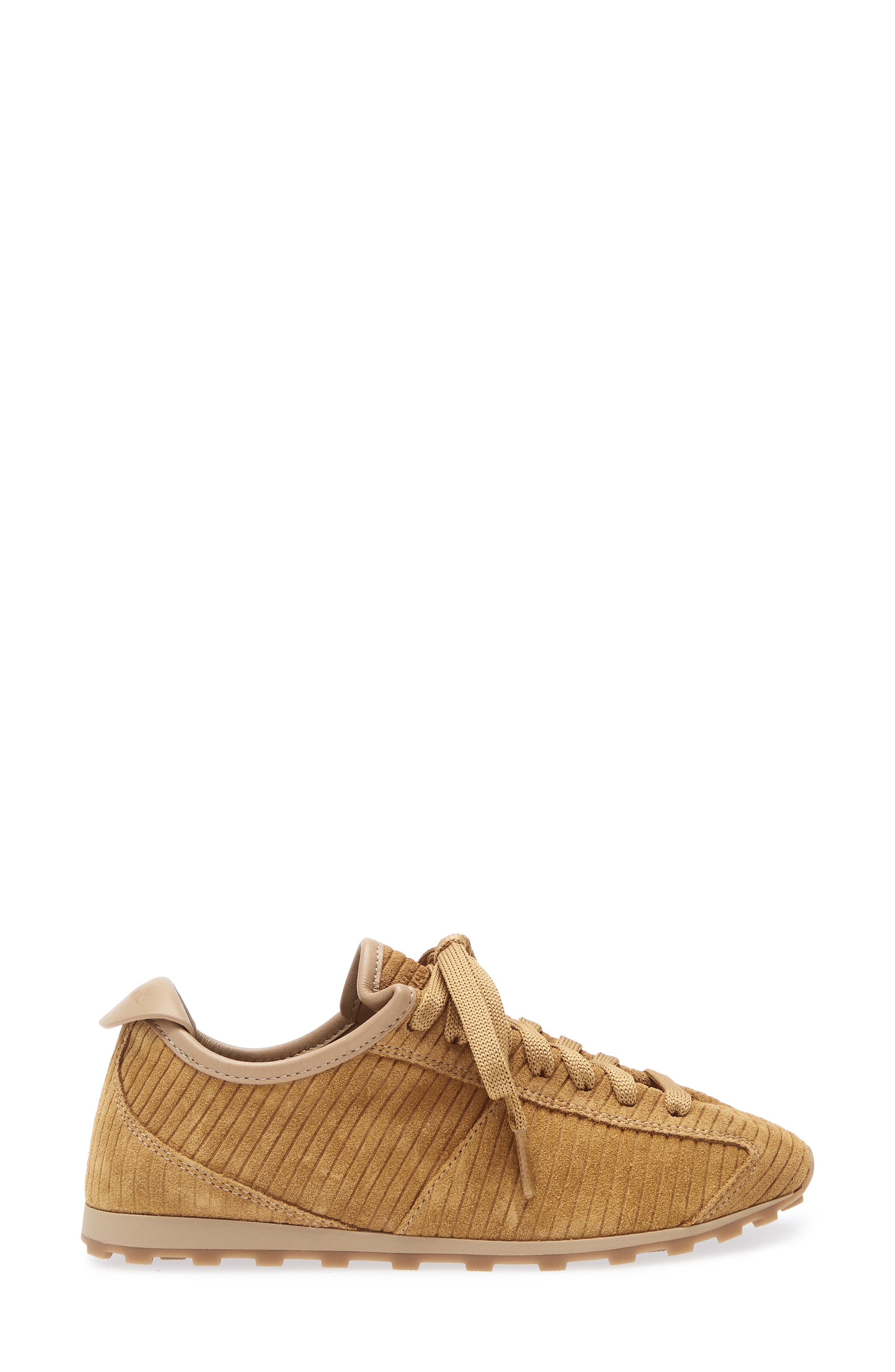 Jacquemus Corduroy Suede Tennis Sneaker in Camel at Nordstrom - 3