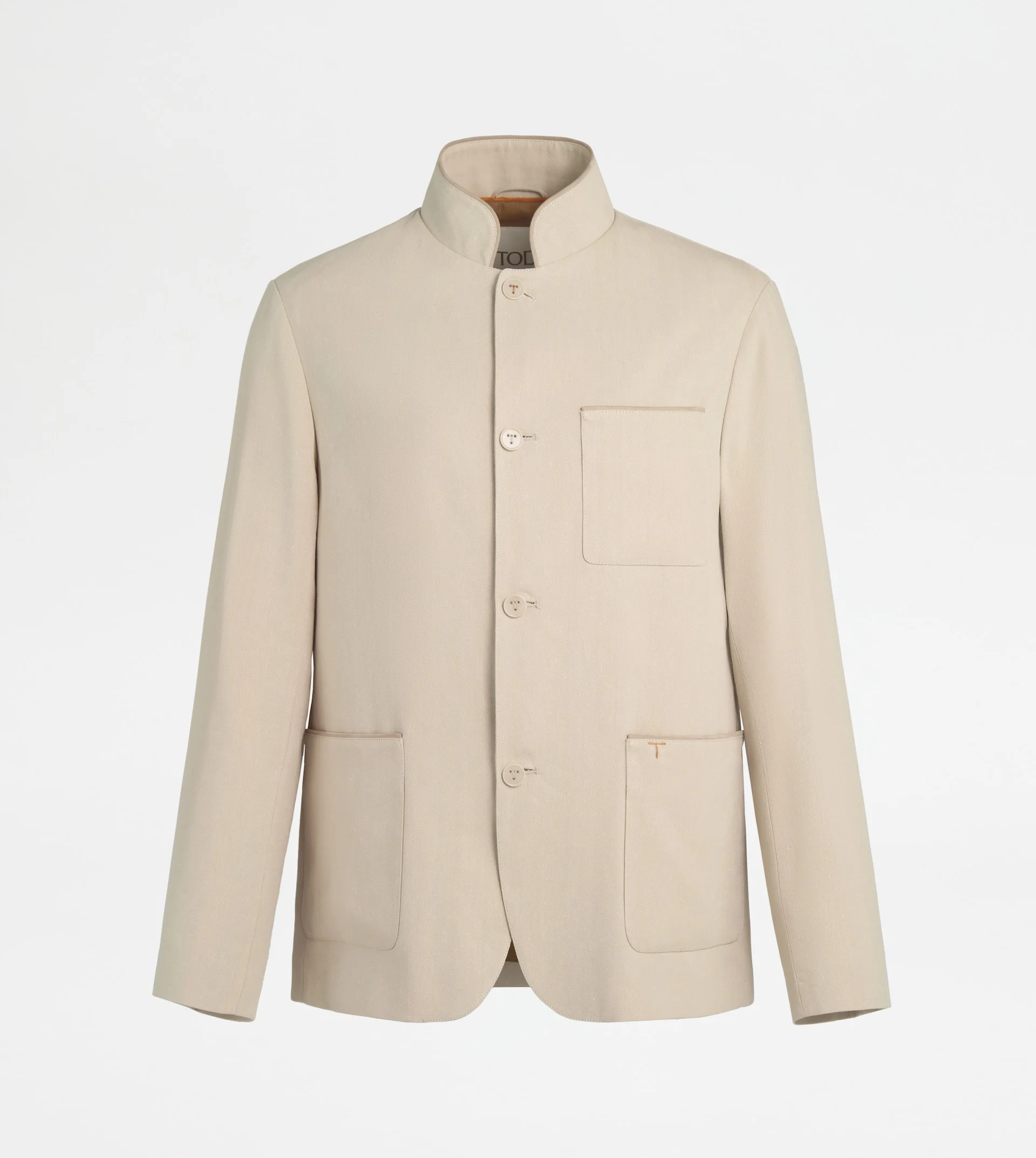 CASTELLO JACKET IN LINEN AND SILK - BEIGE - 1