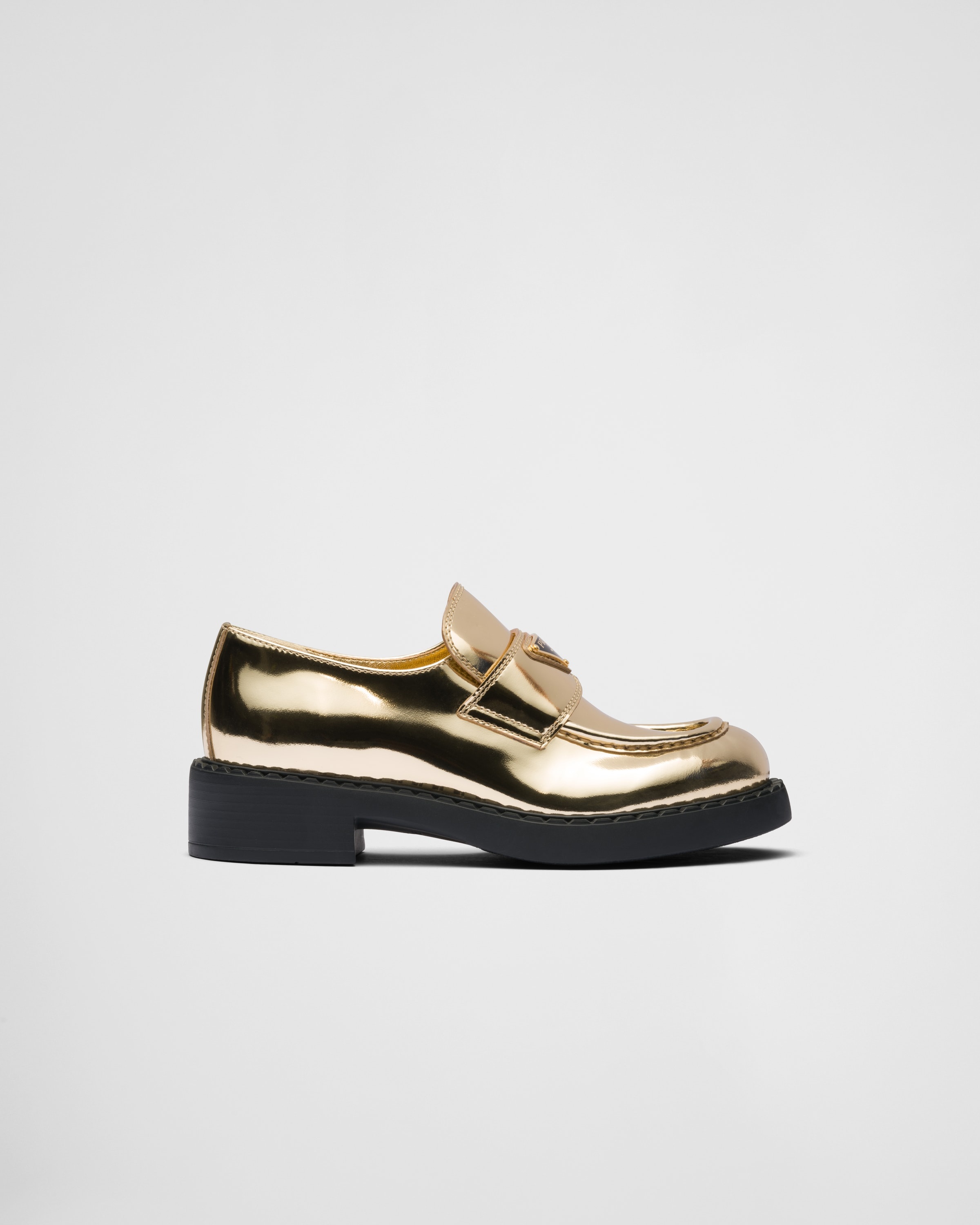 Metallic leather loafers - 2