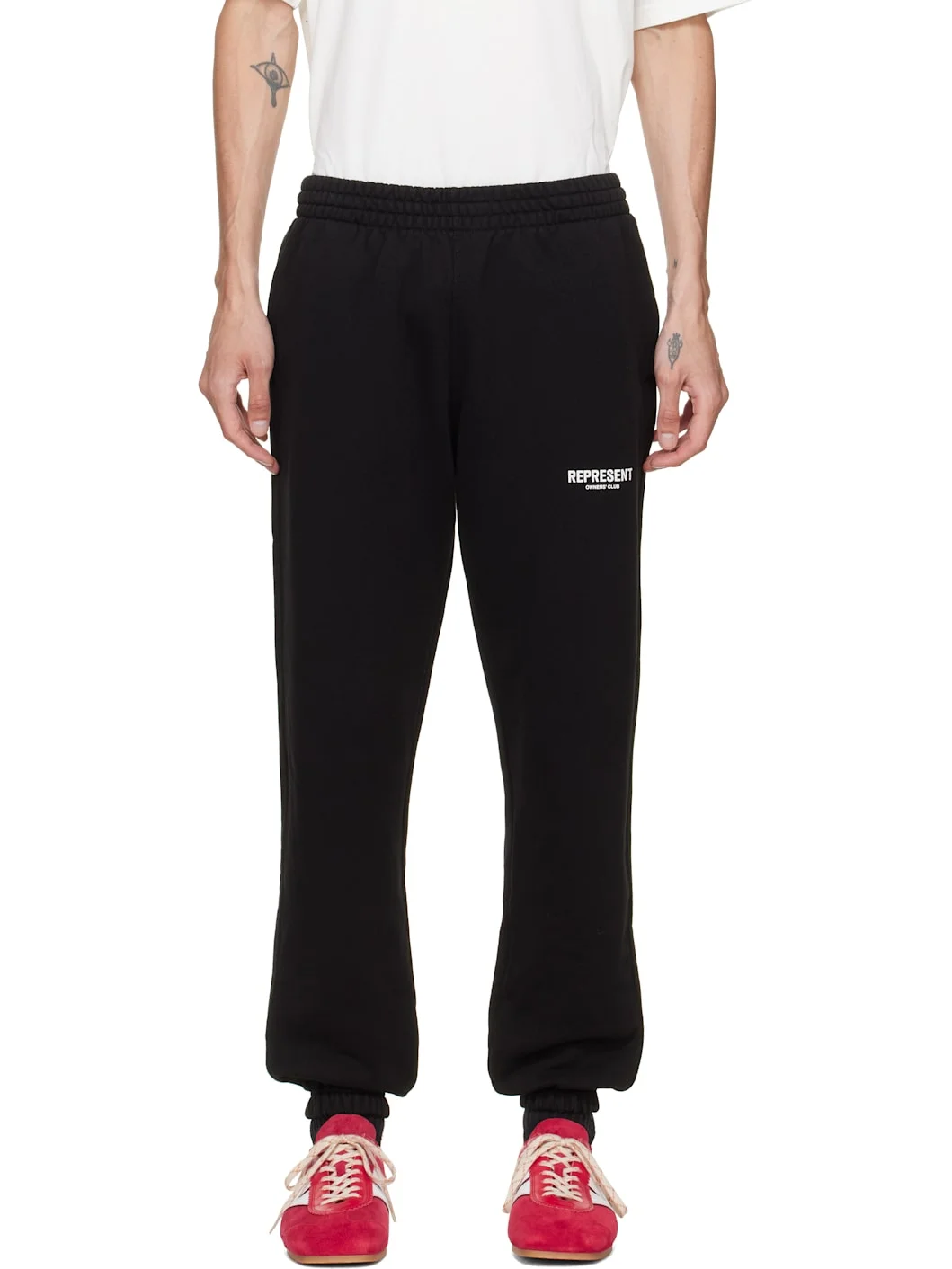 Black Printed 'Owners Club' Sweatpants - 1