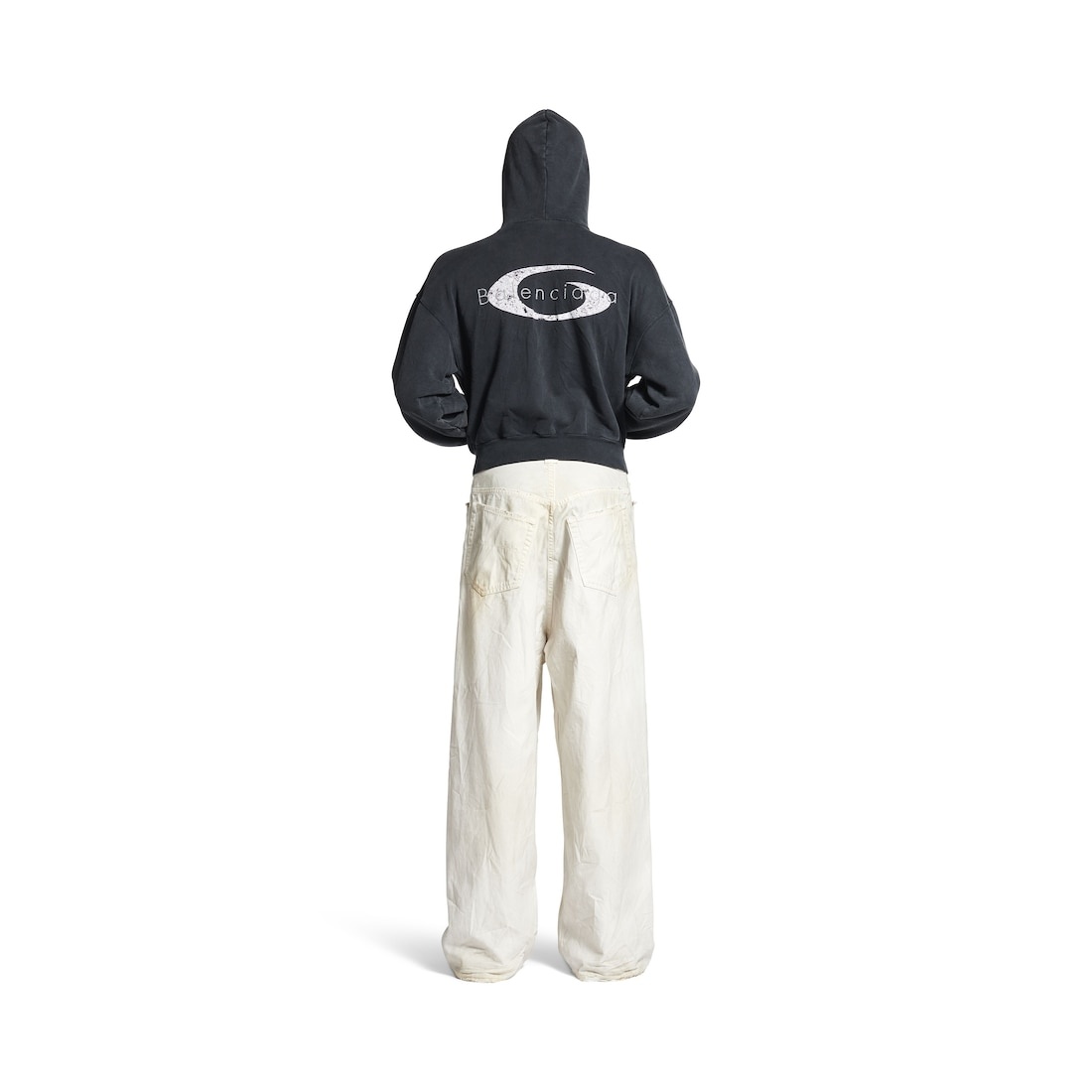 Men's Baggy Pants in Dirty White - 4
