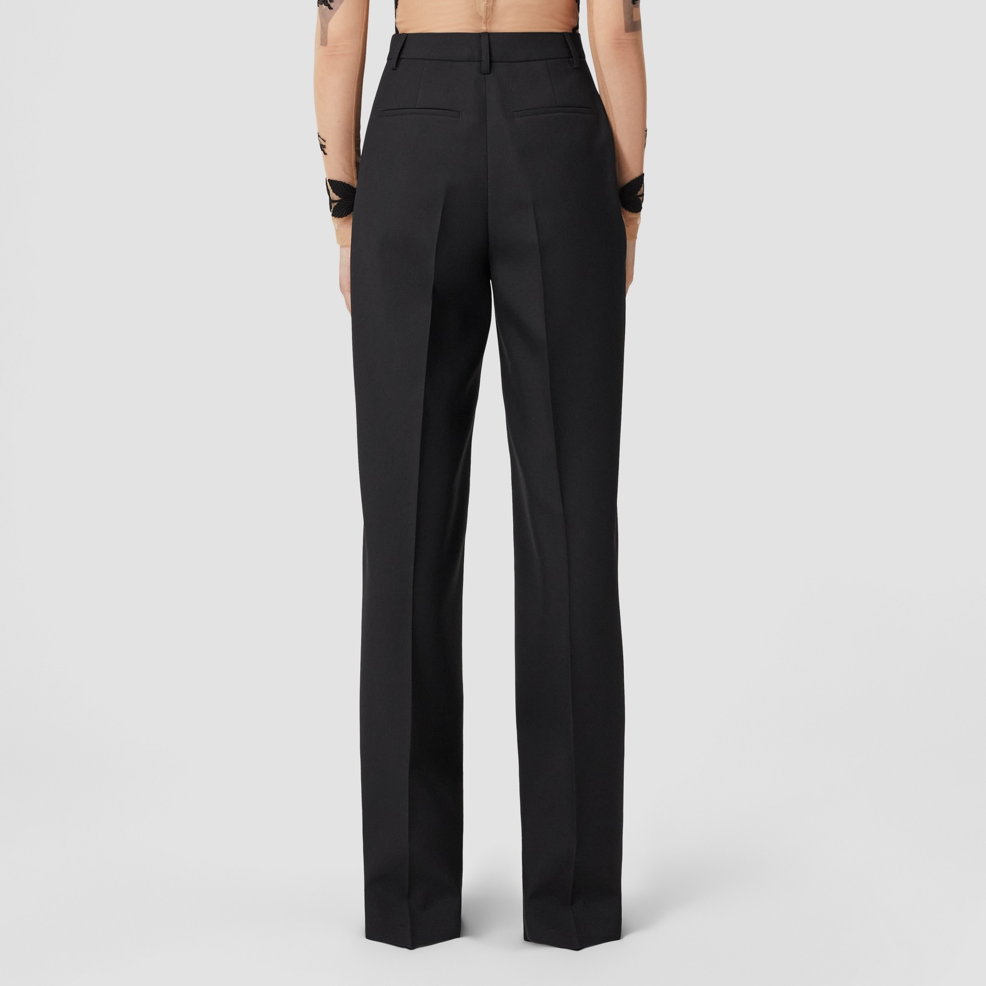 Pleated Wool Wide-leg Trousers - 3