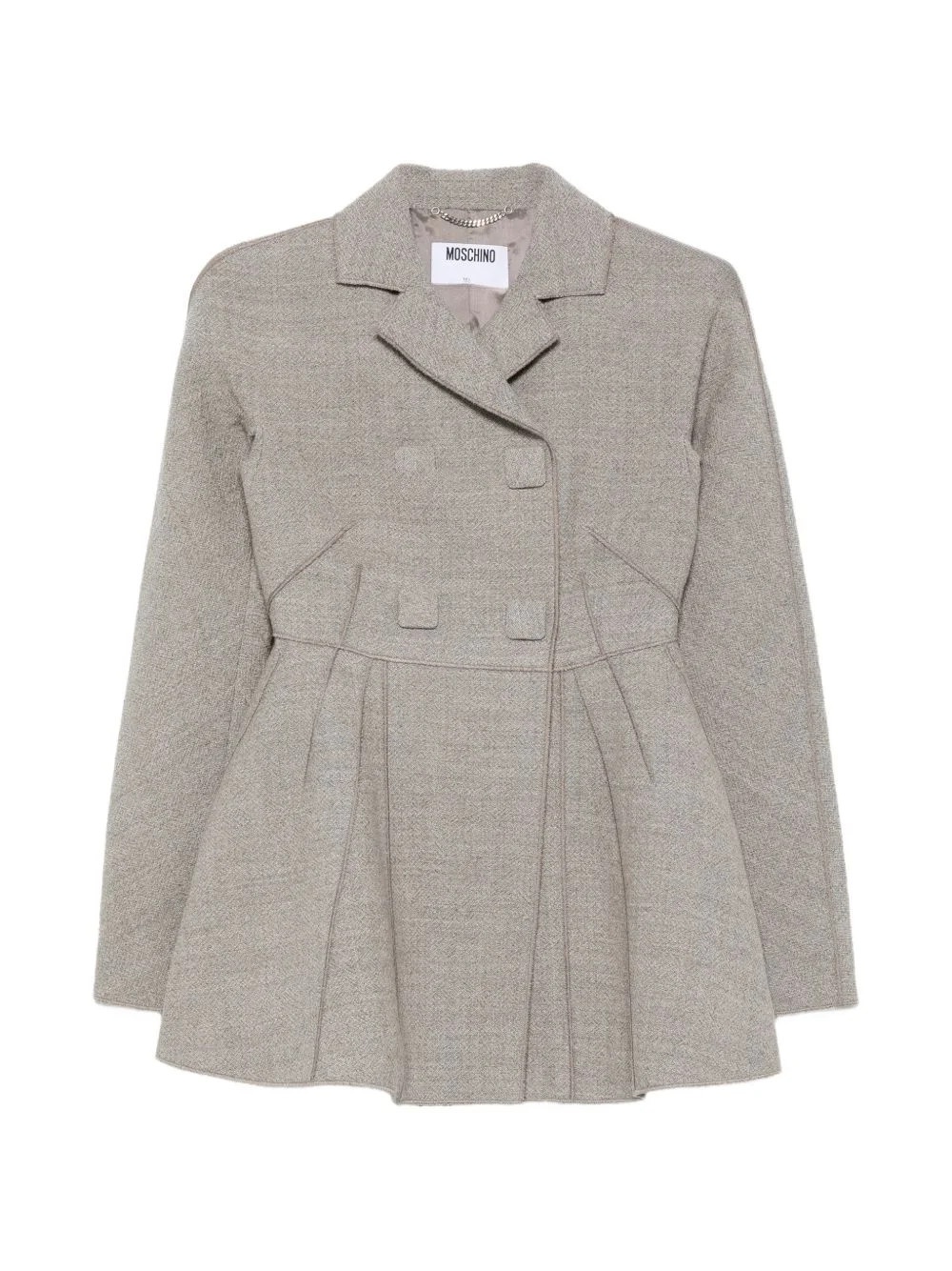 double-breasted peplum jacket - 1