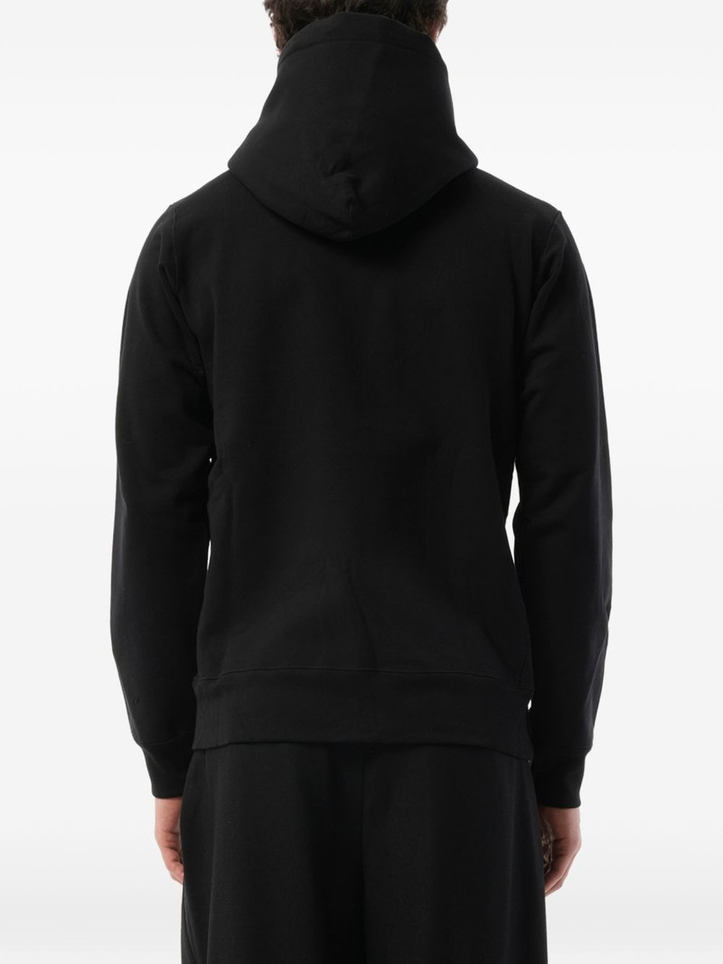 slogan-print drawstring hoodie 4