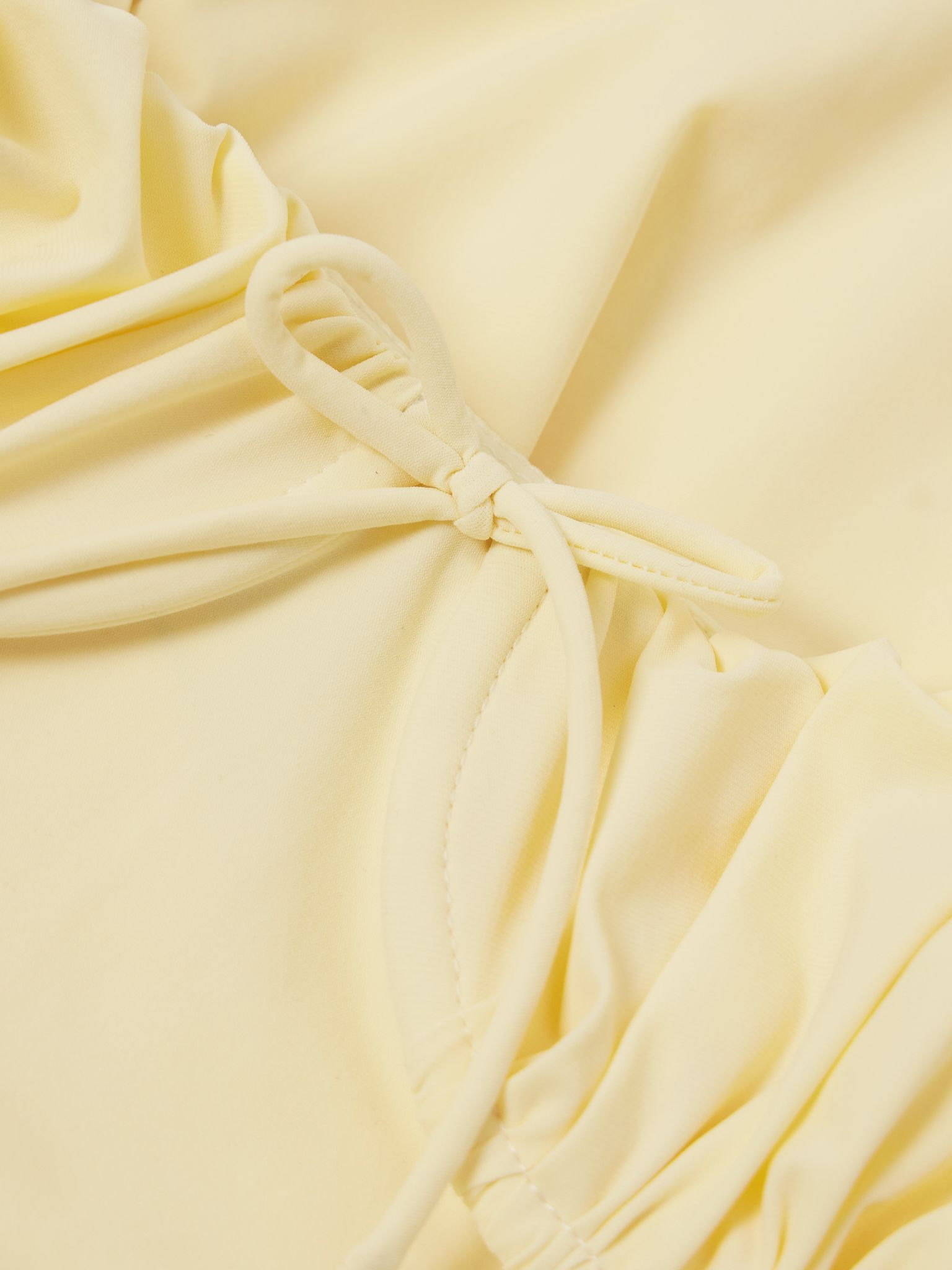 Dinard gathered recycled swimsuit Yellow - 4