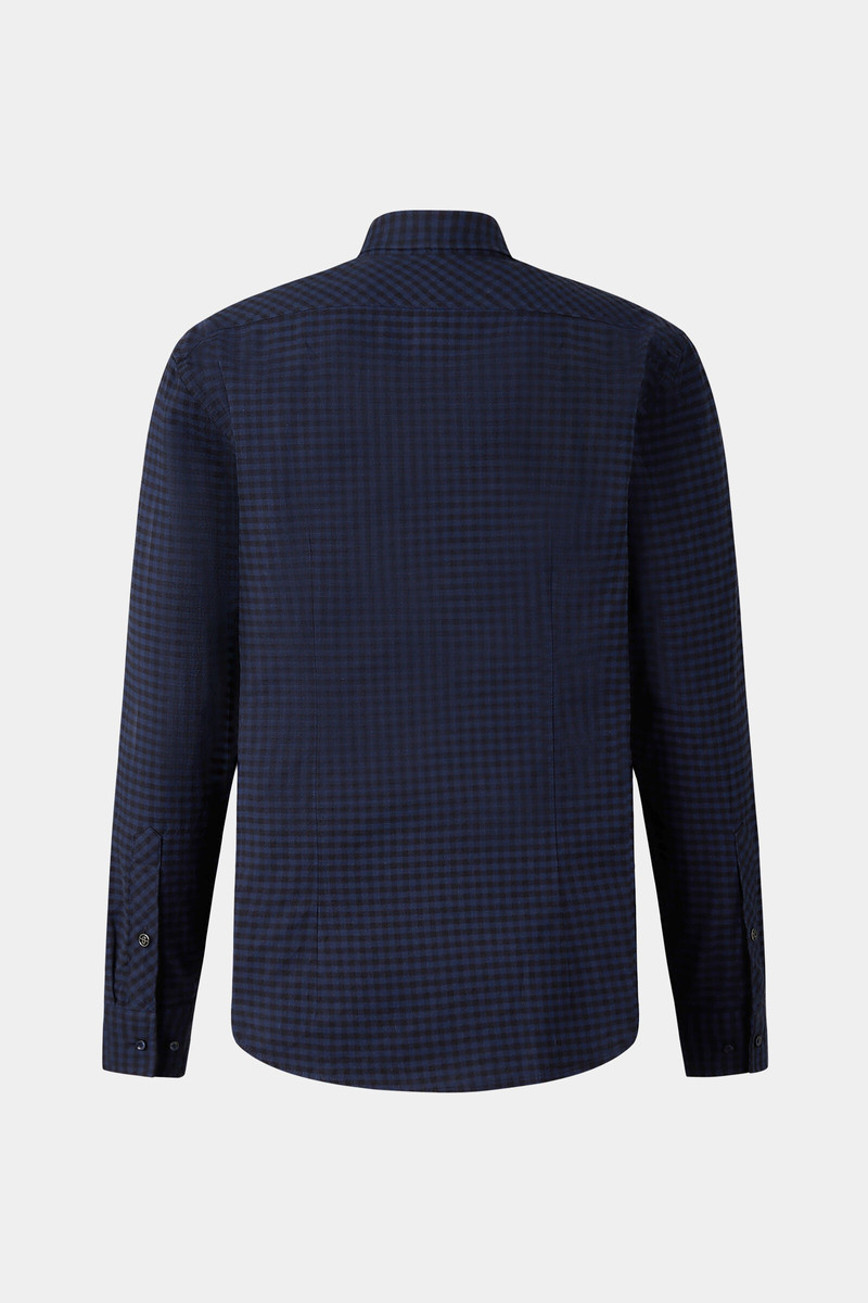 BOGNER Timi Flannel shirt in Dark blue/Black outlook