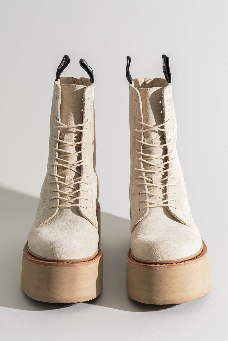 DOUBLE STACK BOOT - KHAKI SUEDE 2