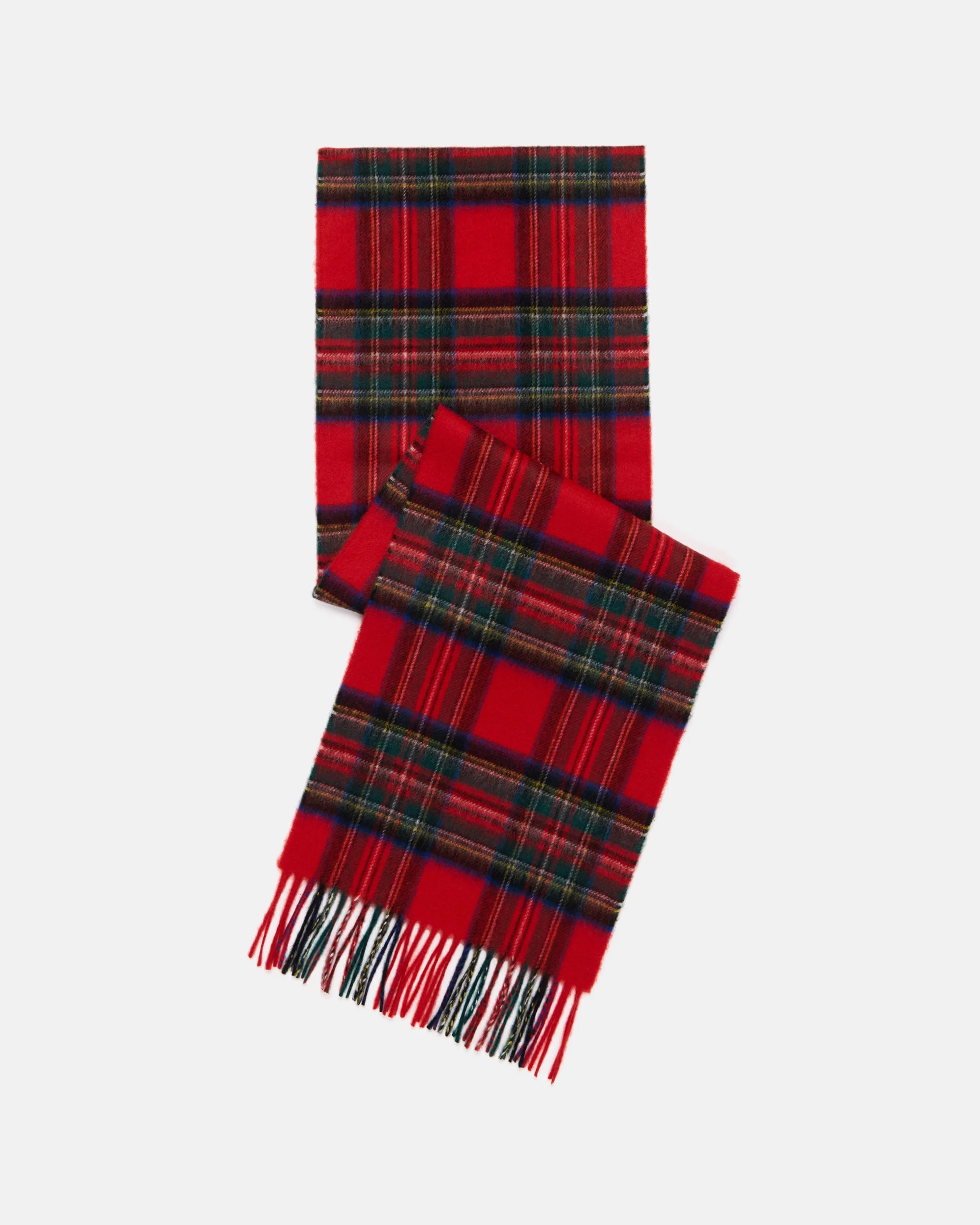 MADE-IN-SCOTLAND ROYAL STEWART TARTAN CASHMERE MUFFLER - 1