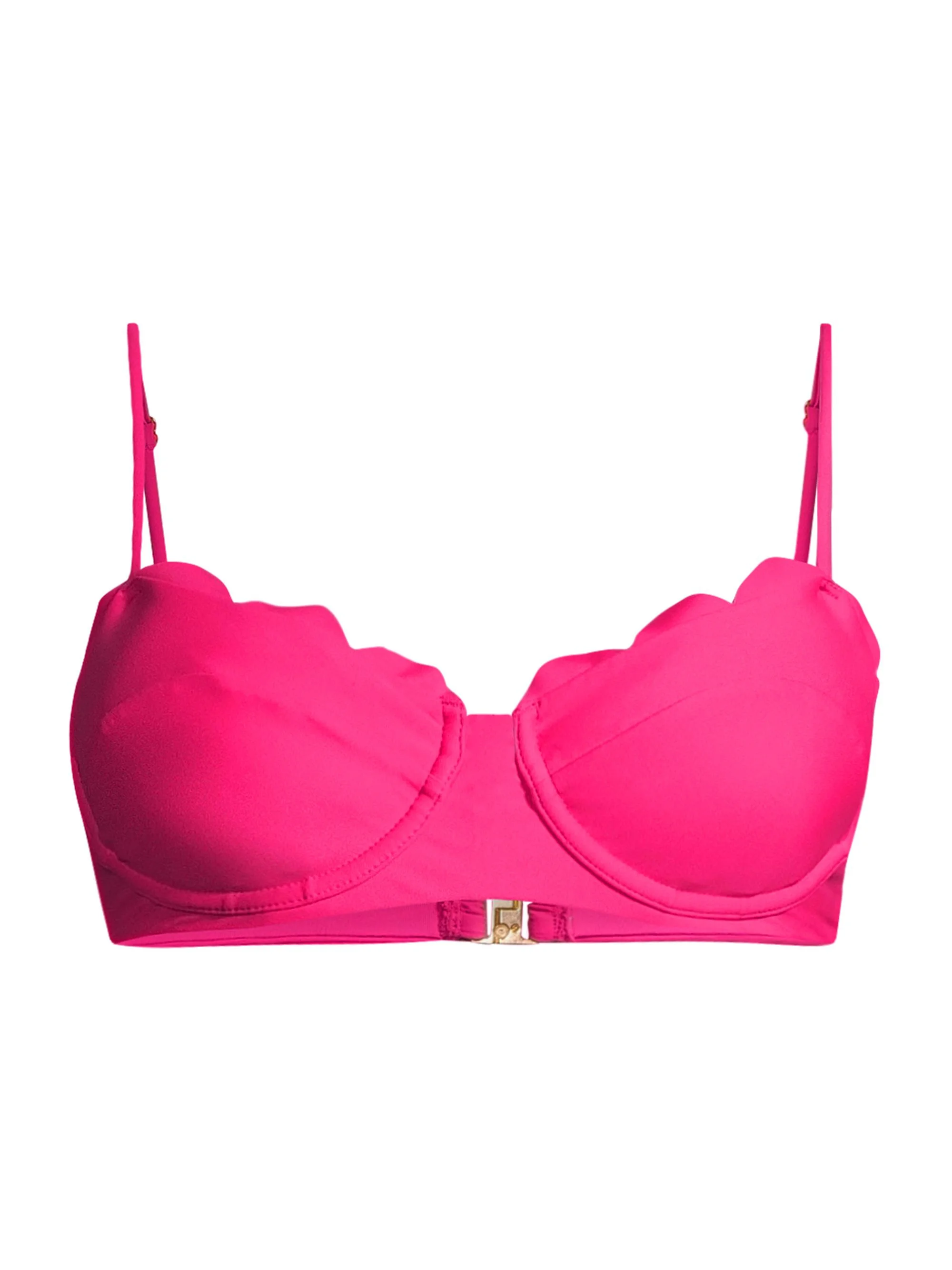Women's Leyla Scalloped Underwire Bikini Top - Perfect Pink - 1