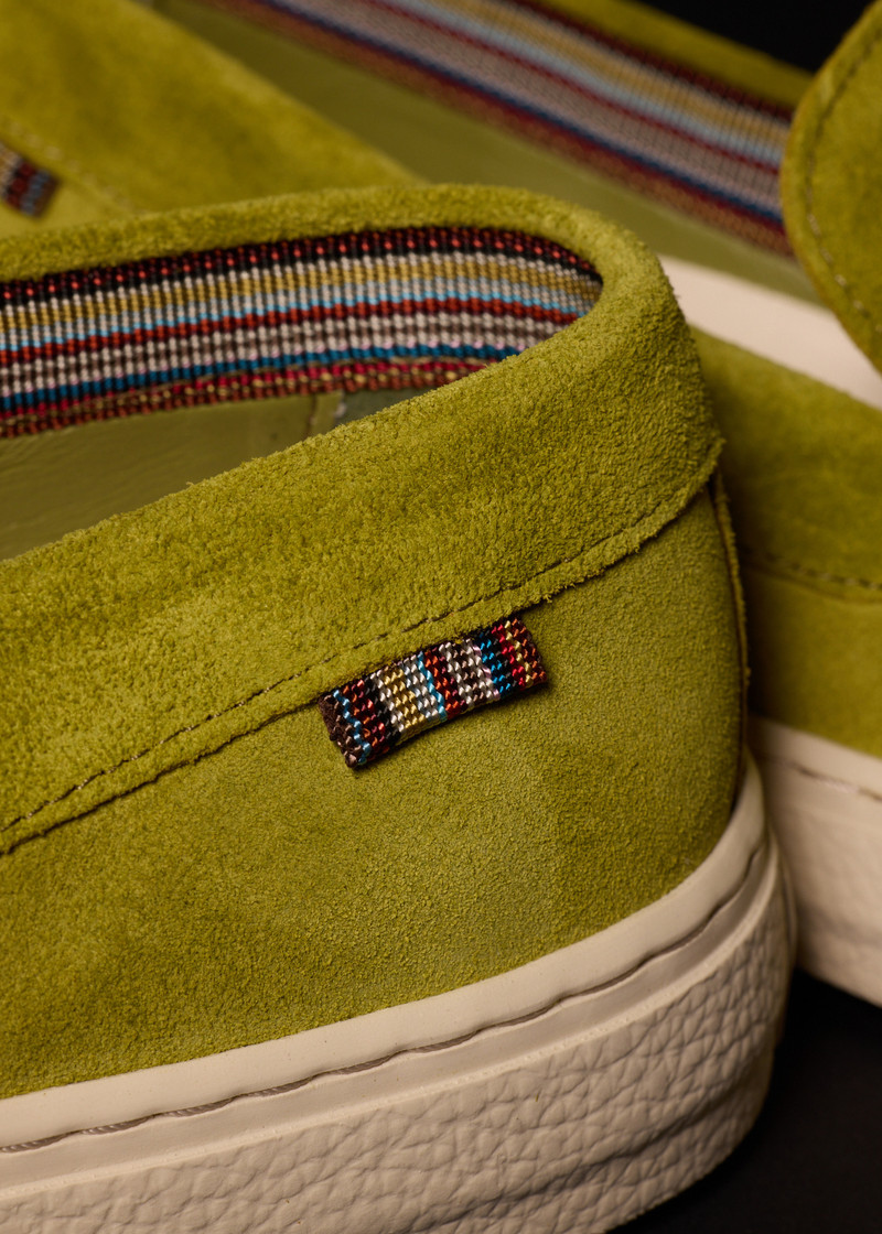 Paul Smith Green Suede 'Simeon' Loafers outlook