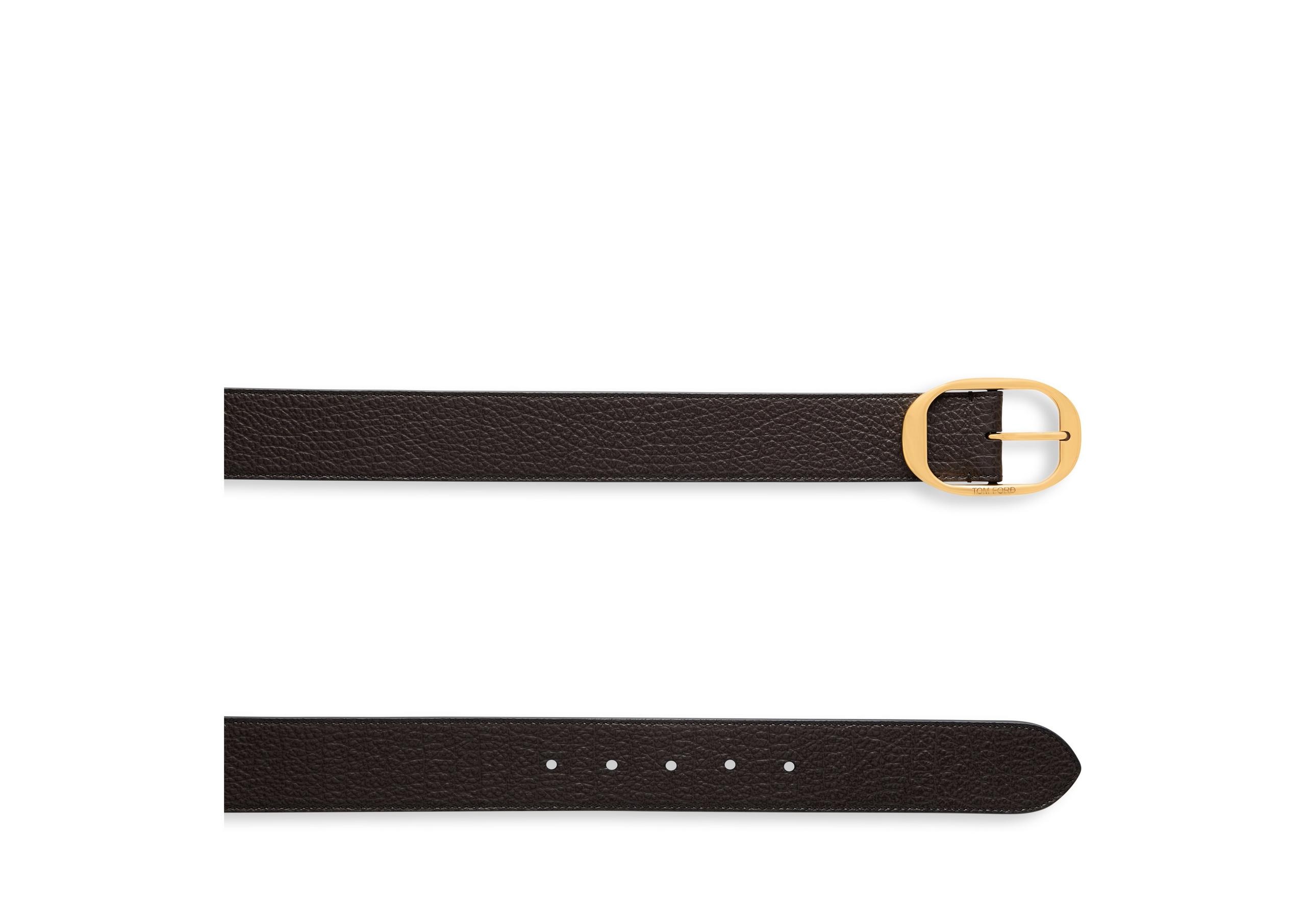 GRAIN LEATHER OVAL BELT - 2