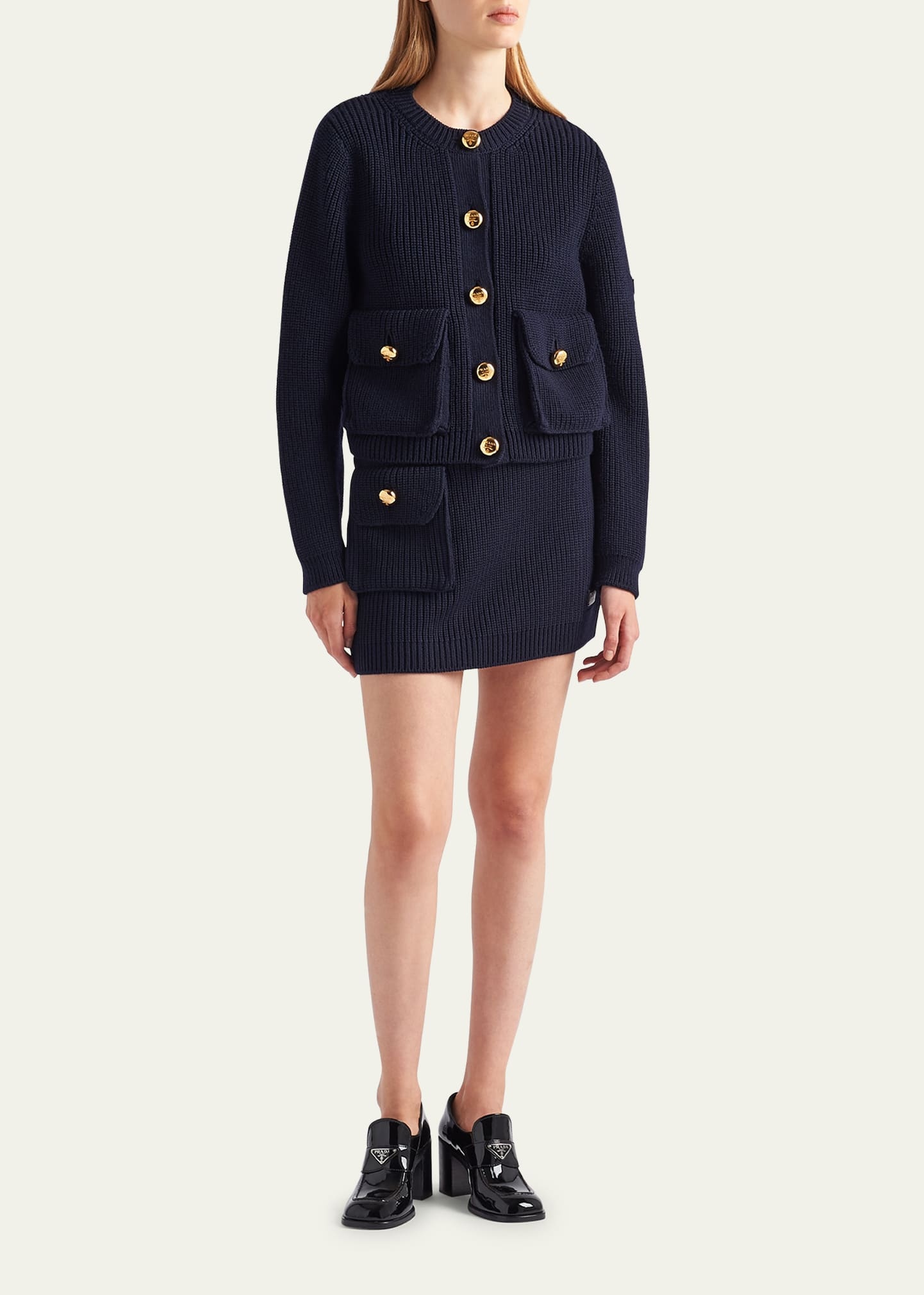 Flap Pocket Wool Mini Skirt - 2