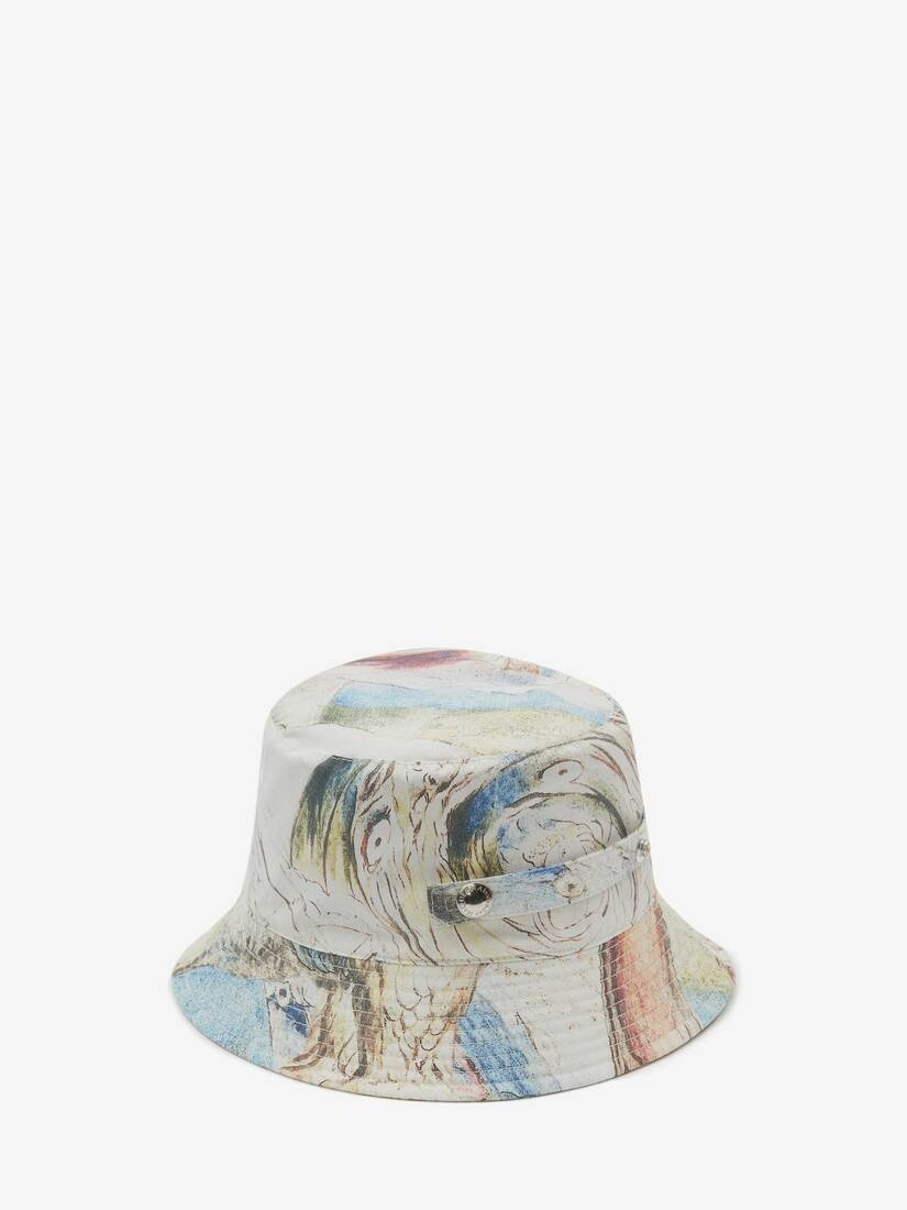 Blake Illustration Dante Bucket Hat in Ivory/sky Blue - 2