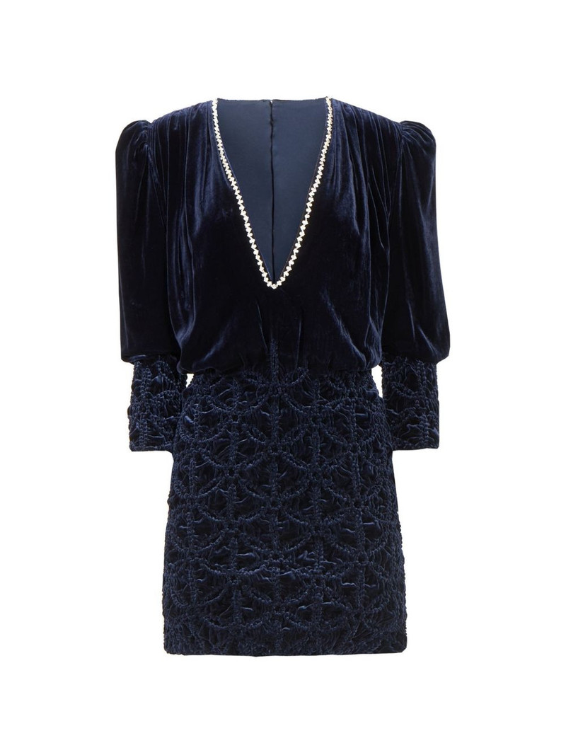 Astara crystal-embellished velvet mini dress 1