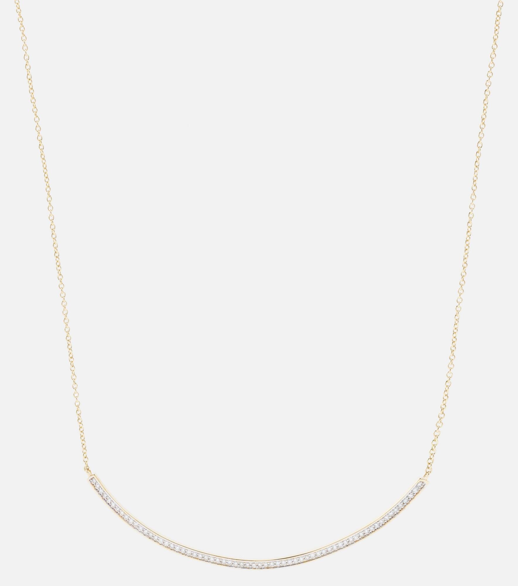 14kt gold necklace with diamonds - 1