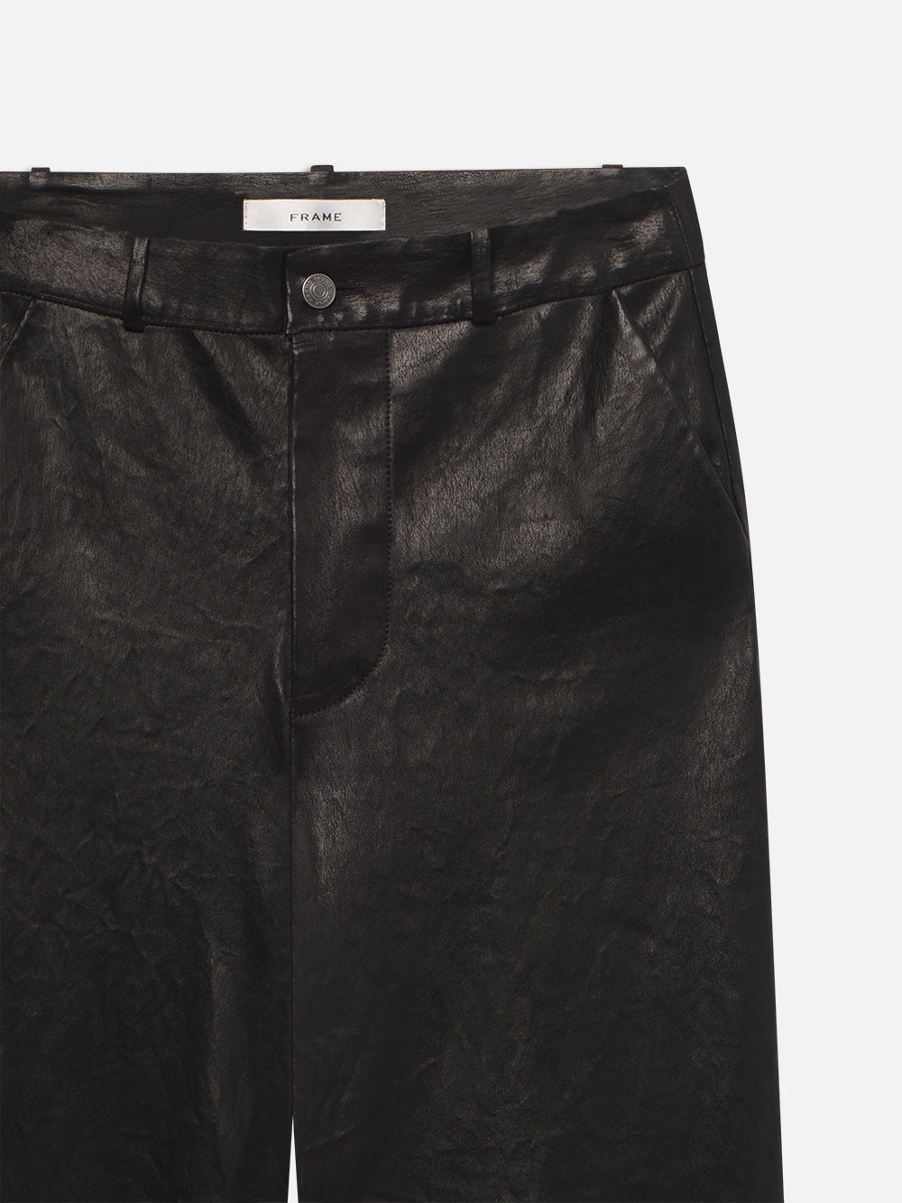 Relaxed Leather Trouser in Black - 2