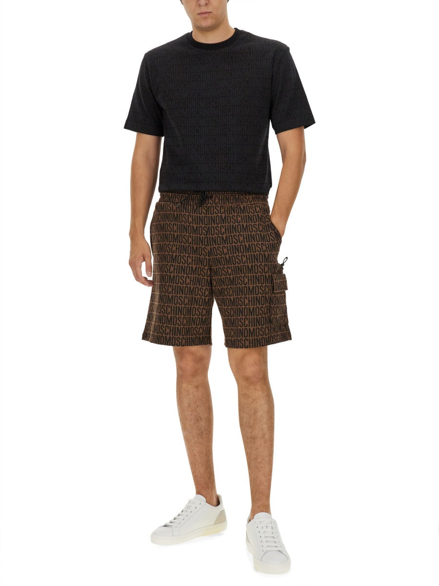 Moschino Men T-Shirt With All Over Logo - 2