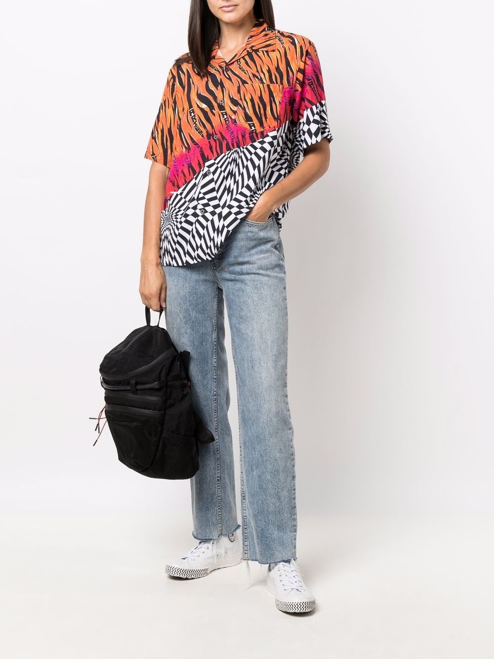 x Aries distorted check shirt - 5