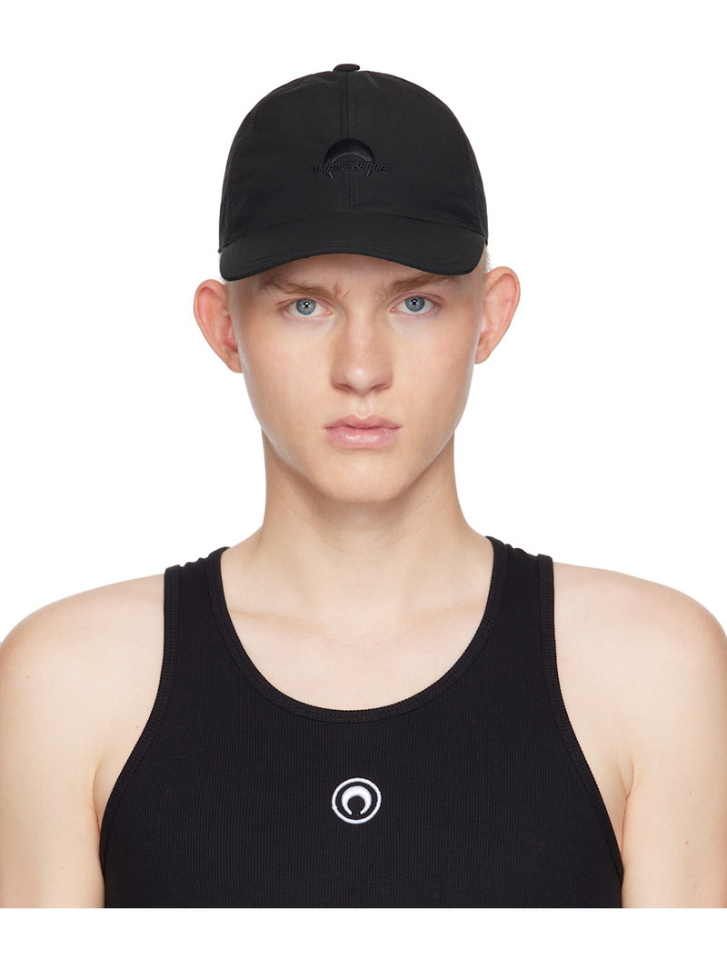 Black MS Sport Nylon Baseball Cap 1