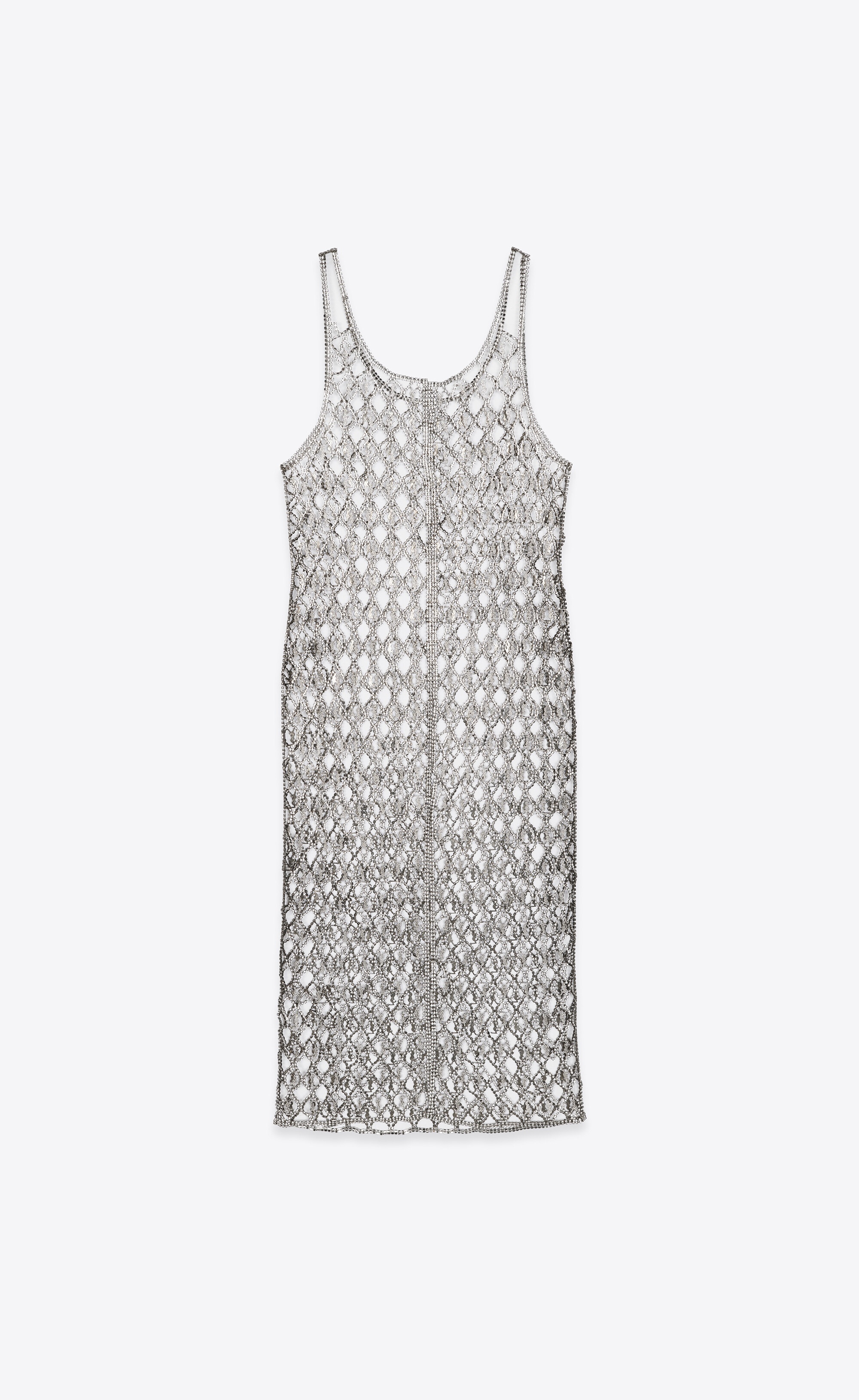 monogram dress in crystal and metal - 3