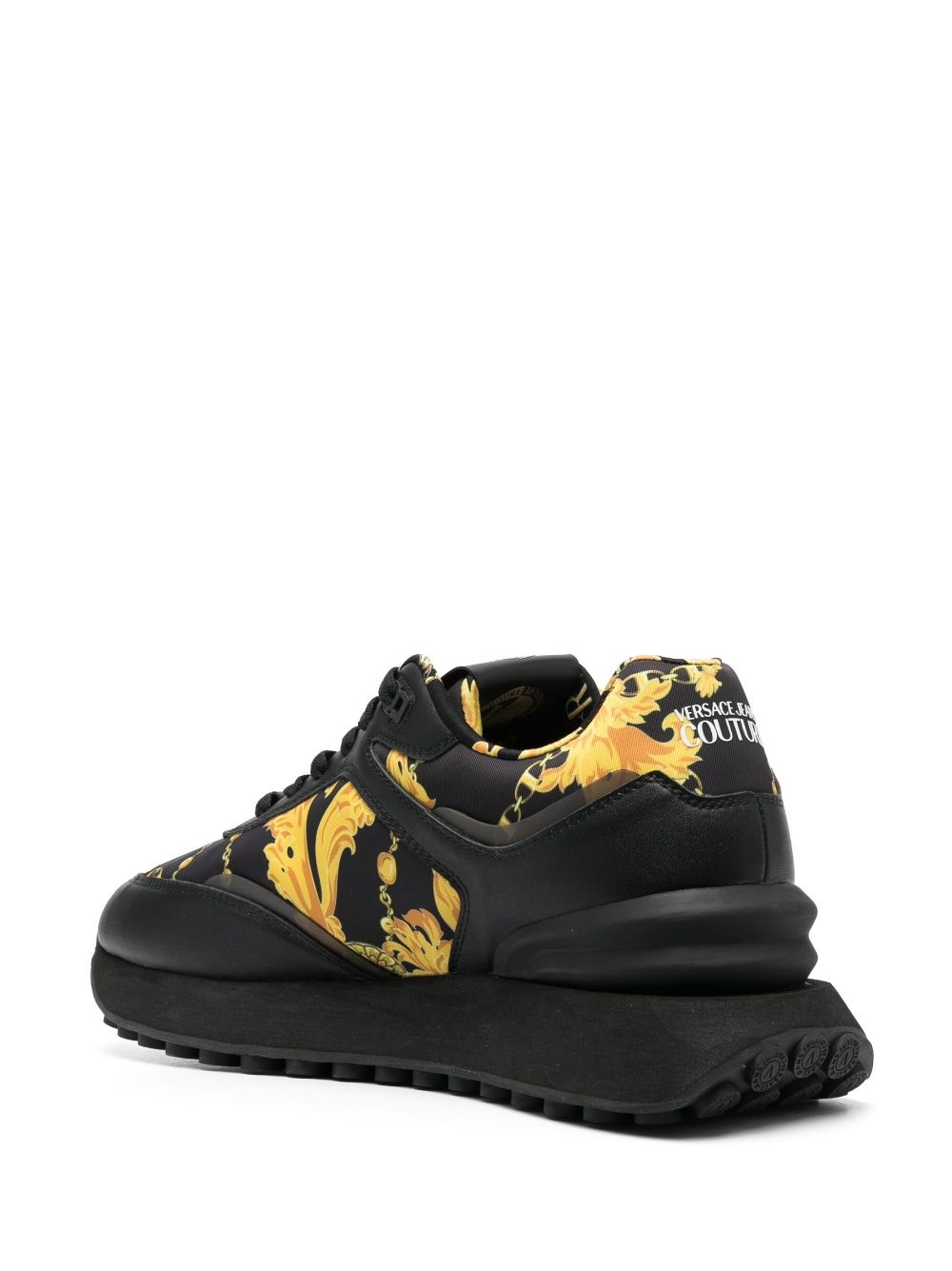 baroque-print low-top sneakers - 3