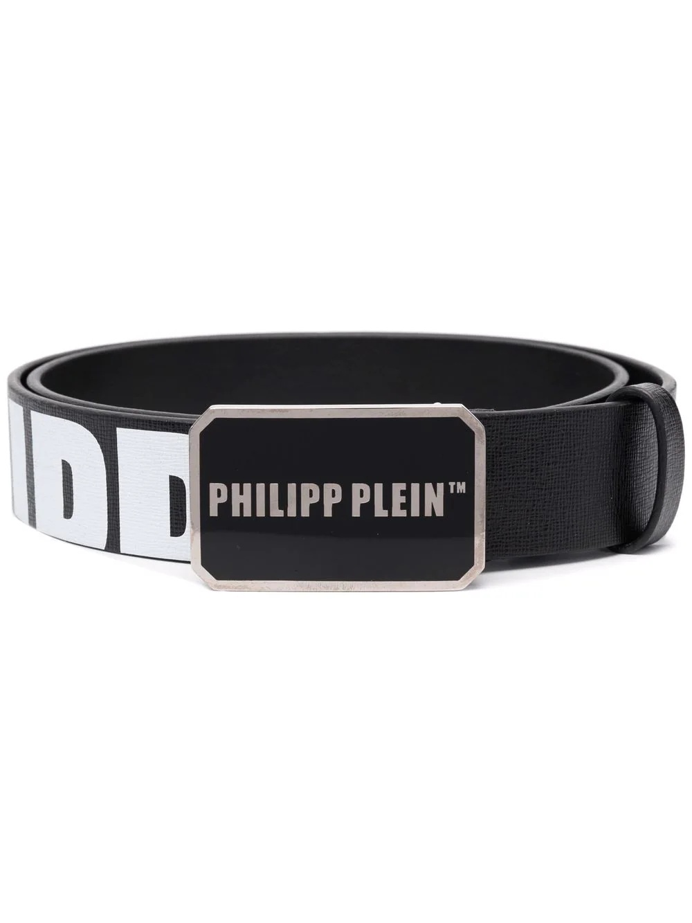 logo-plaque buckle belt - 1