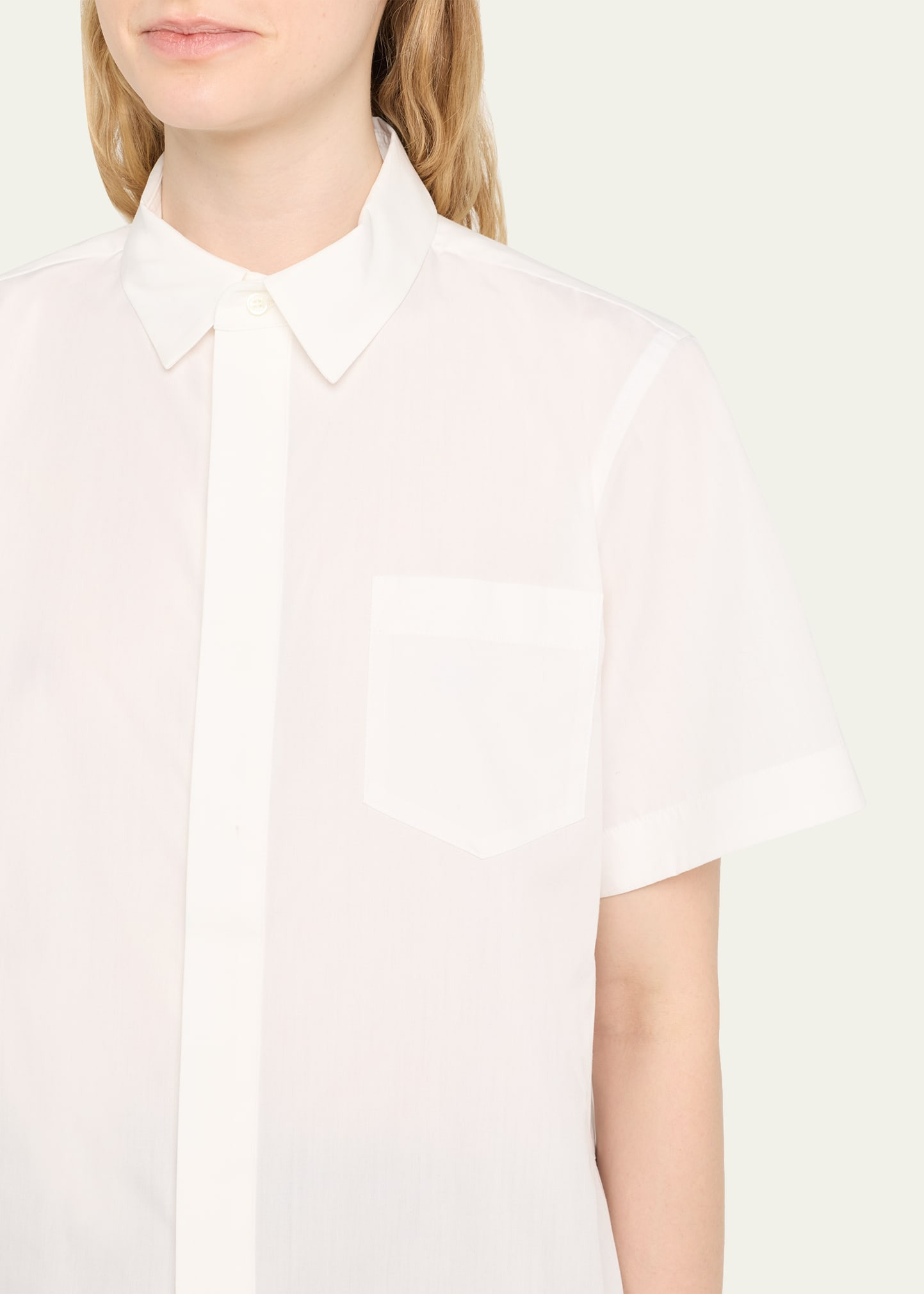 Short-Sleeve Poplin Button-Down Shirt - 5