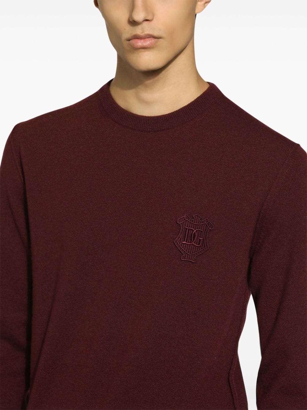 logo-patch cashmere jumper - 5