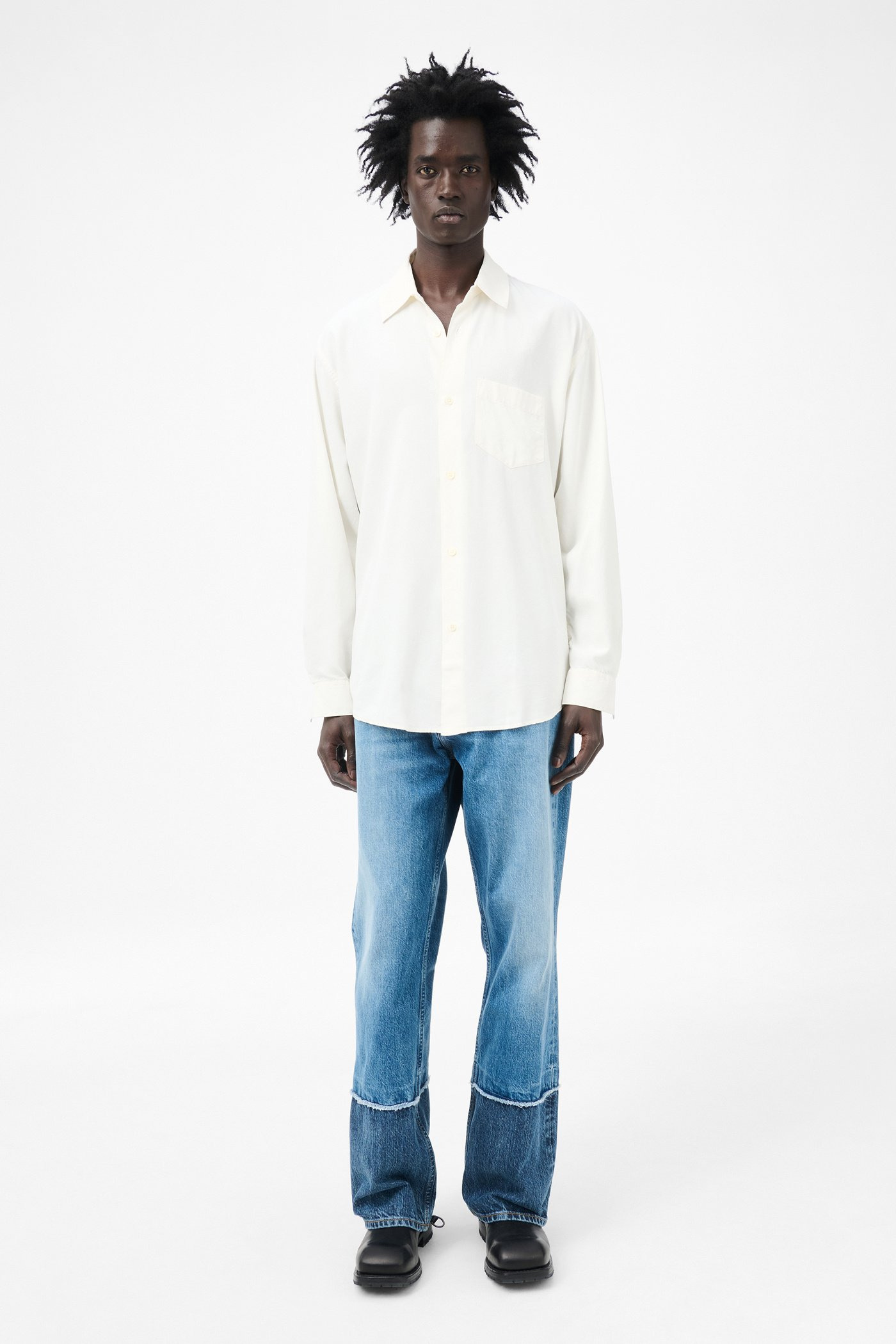Initial Shirt Off White Fine Silk - 2