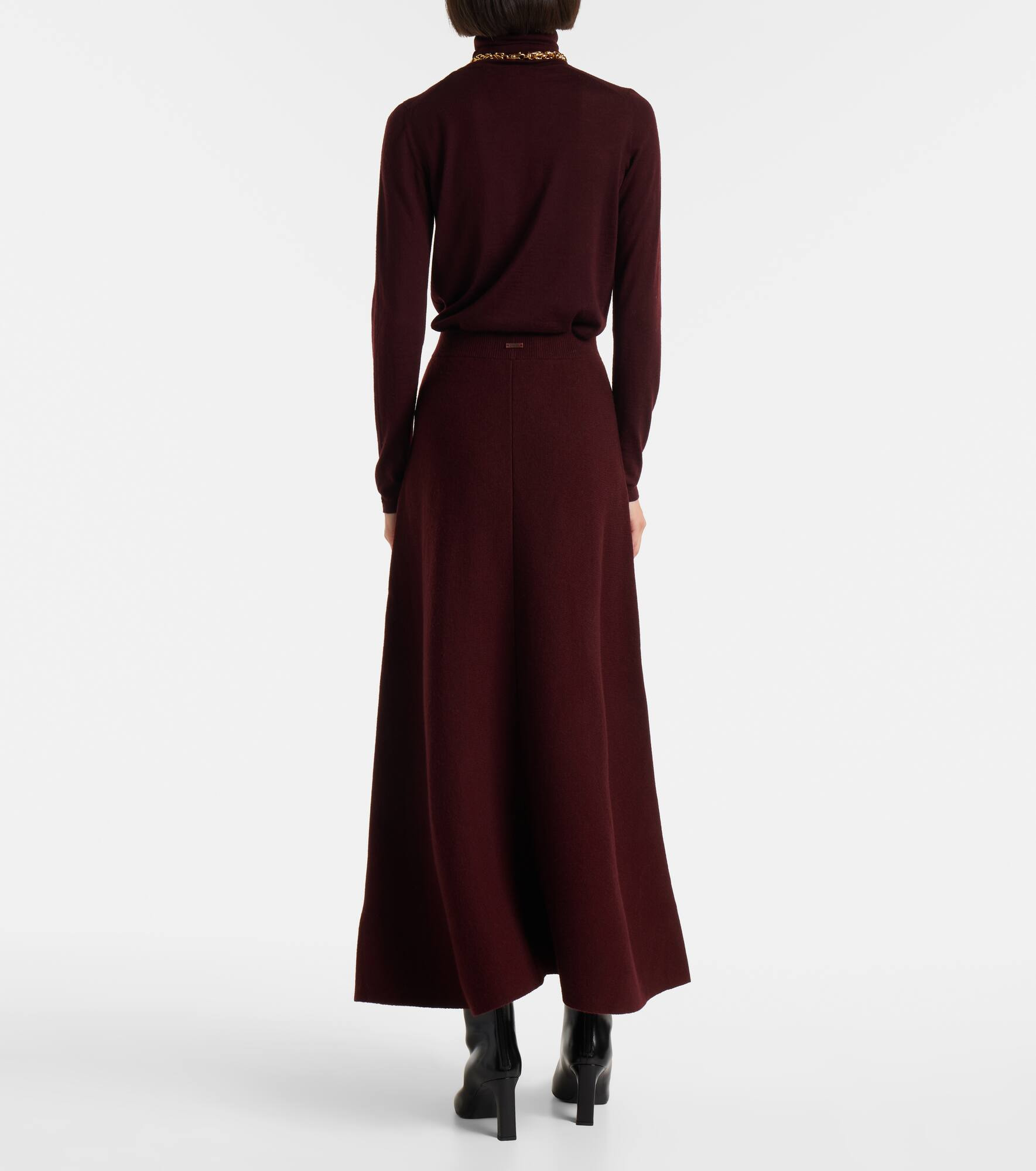 Giberna wool and cashmere maxi skirt - 3
