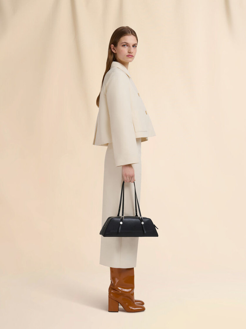 Marni BLACK LEATHER DOT LONG DUFFLE BAG outlook