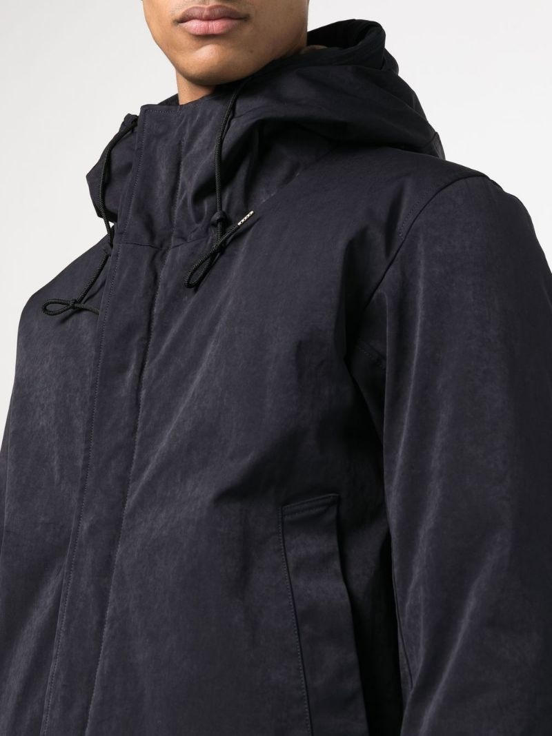 zip-up hooded coat - 5