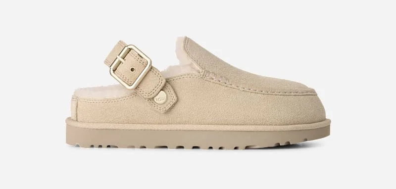 ® Women's Goldenstar Evelina Clog Sheepskin Shoes in Sand Castle - 1