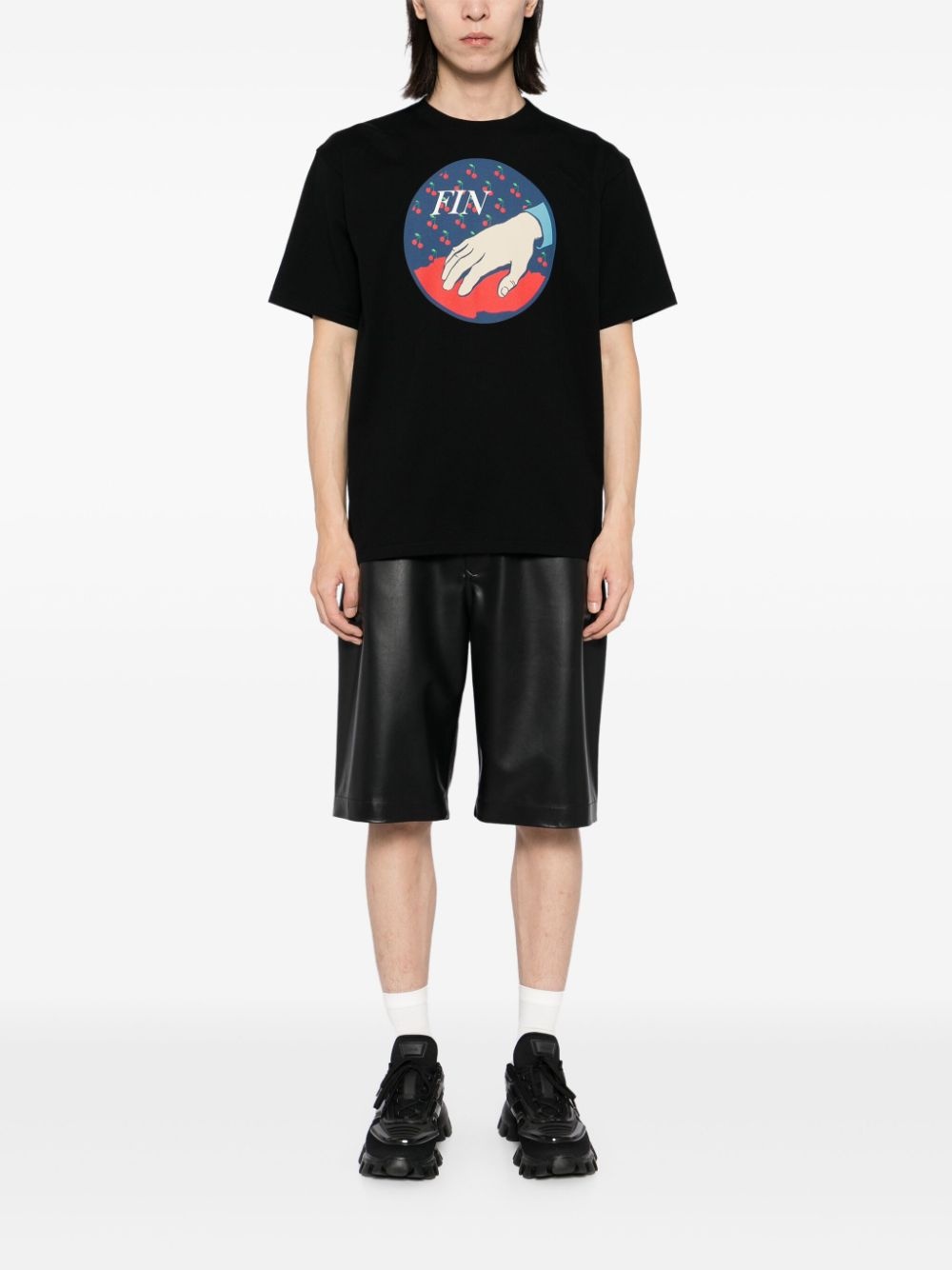 cherry-printed T-shirt - 2