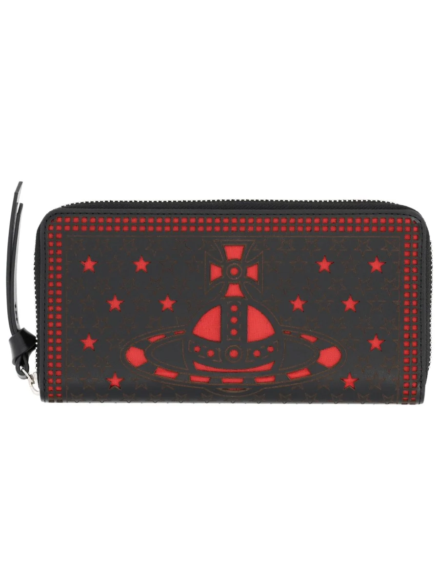 LEATHER WALLET WITH PERFORATED DETAILS - 1