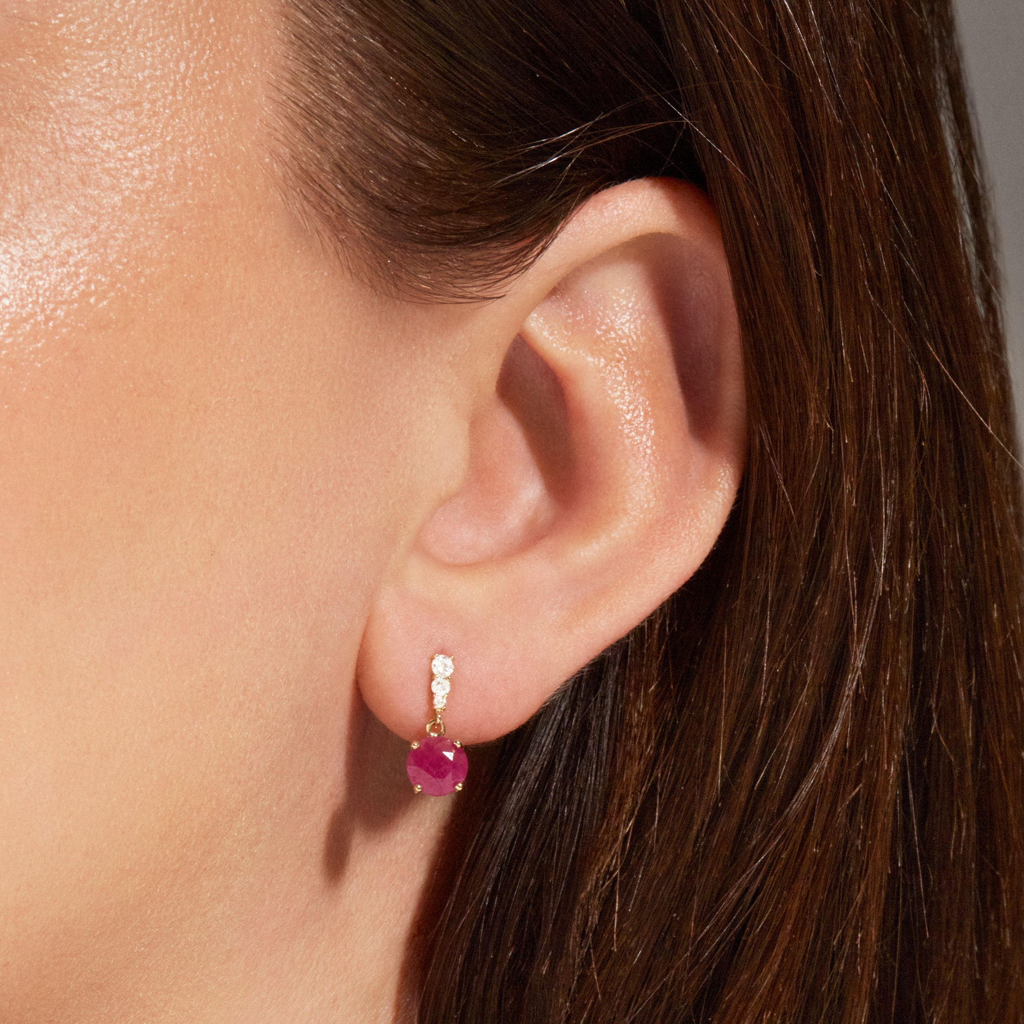 Ruby and Diamond Earrings - 2