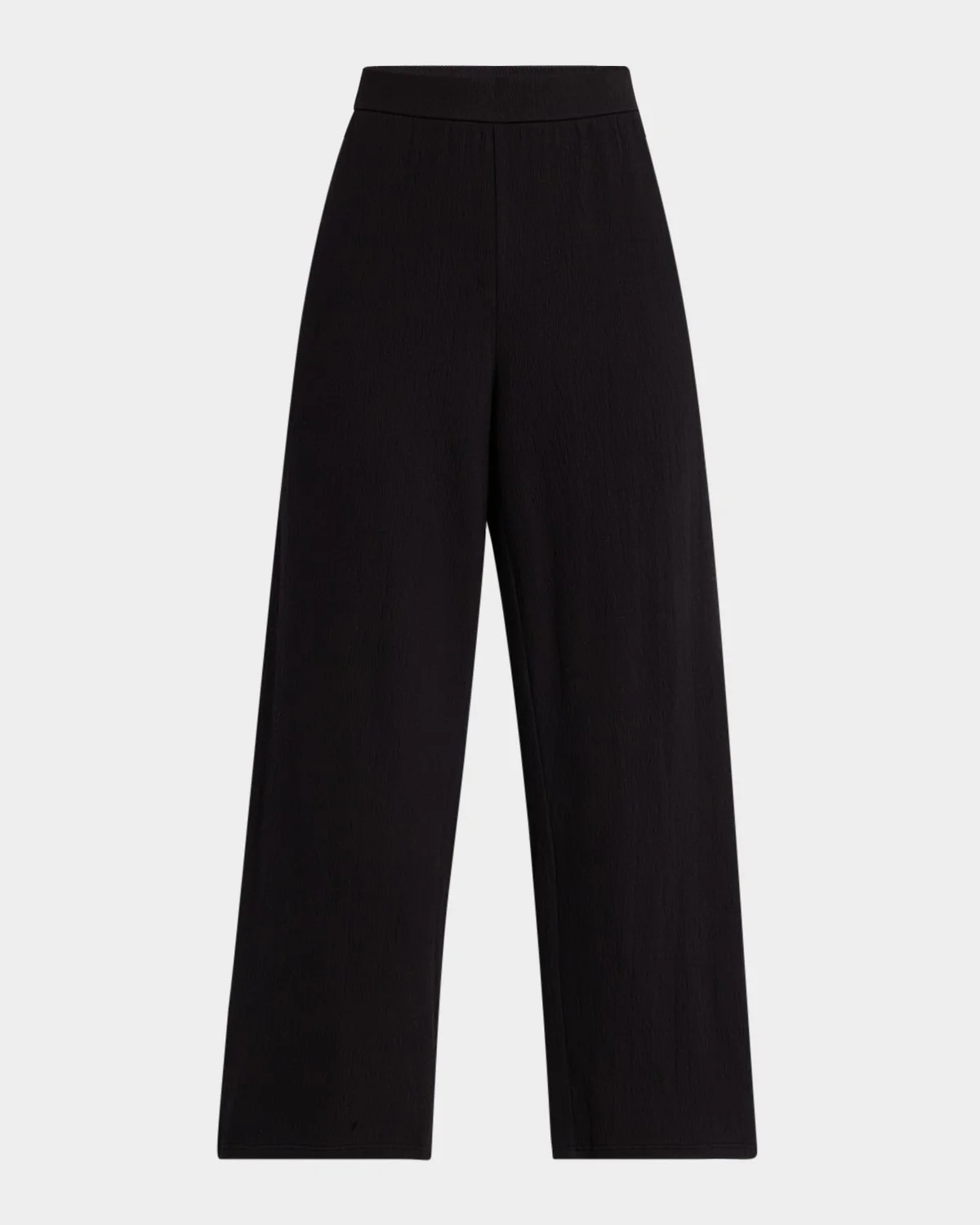 Cropped Wide-Leg Crinkled Jersey Pants - 1