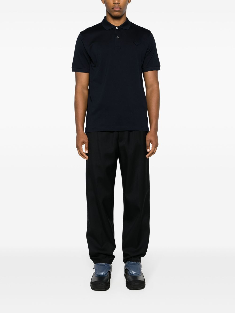 triangle-logo piqué polo shirt - 2